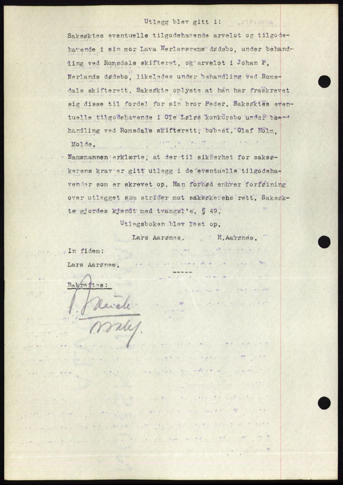 Romsdal sorenskriveri, AV/SAT-A-4149/1/2/2C/L0054: Pantebok nr. 48, 1928-1928, Tingl.dato: 01.03.1928