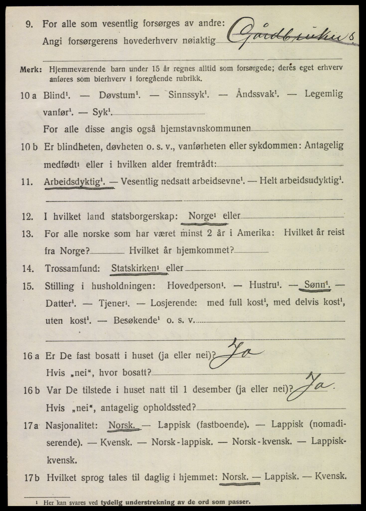 SAT, Folketelling 1920 for 1731 Sparbu herred, 1920, s. 1938