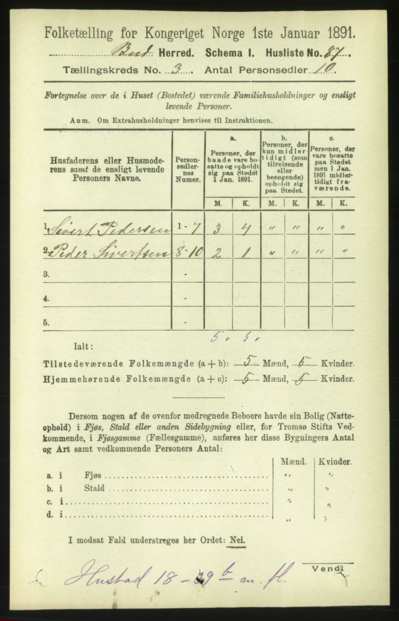 RA, Folketelling 1891 for 1549 Bud herred, 1891, s. 1475