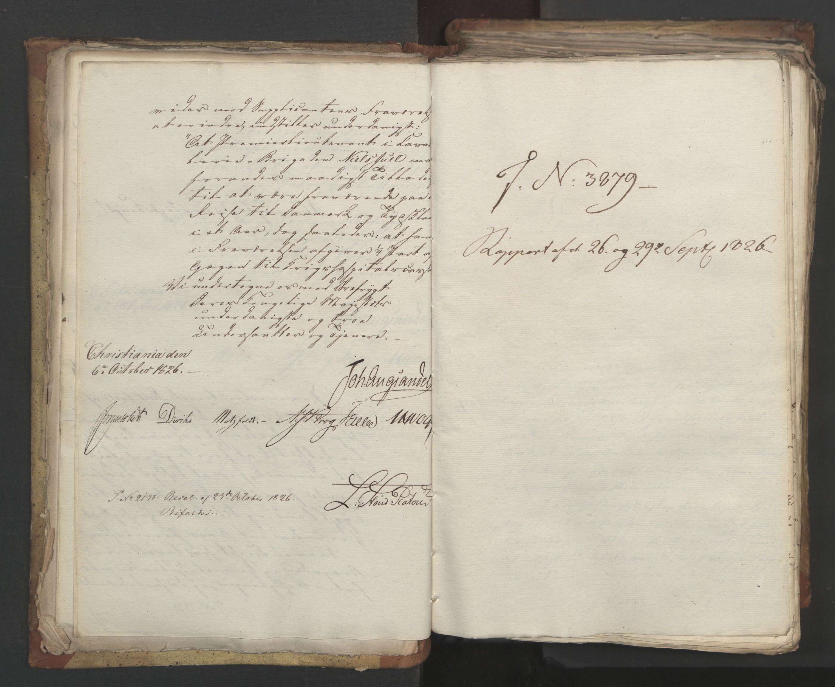 Statsrådsavdelingen i Stockholm, AV/RA-S-1003/D/Da/L0049: Regjeringsinnstillinger nr. 3860-4086, 1826, s. 44