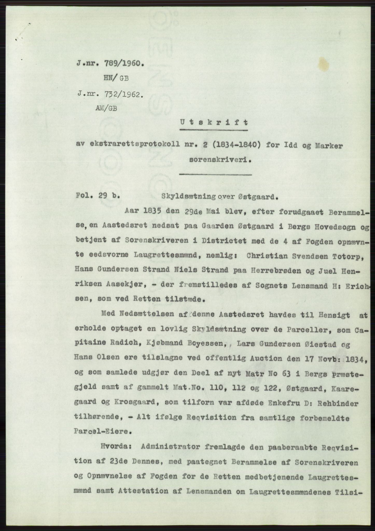 Statsarkivet i Oslo, SAO/A-10621/Z/Zd/L0011: Avskrifter, j.nr 4-798/1960, 1960, s. 503