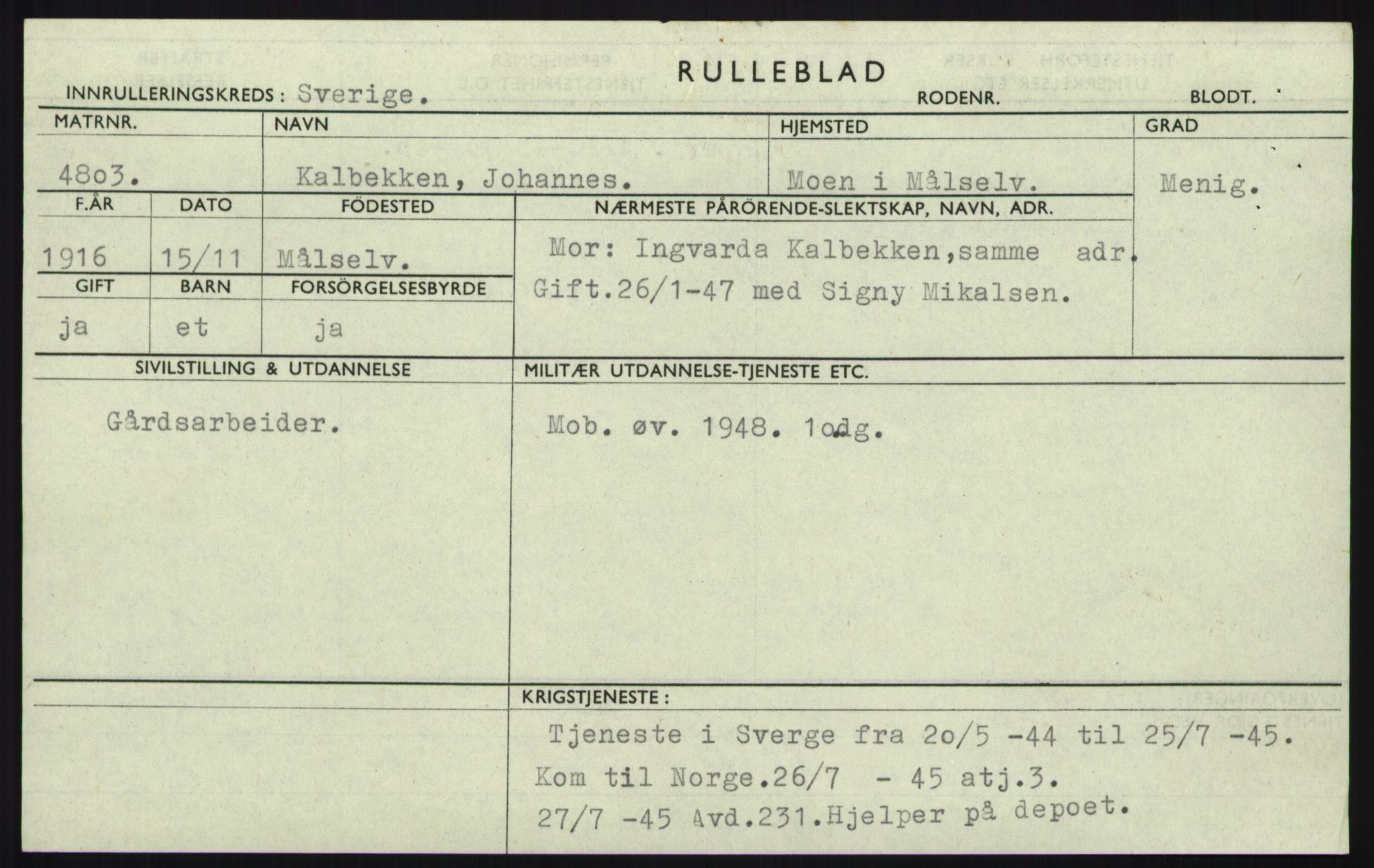 Forsvaret, Troms infanteriregiment nr. 16, AV/RA-RAFA-3146/P/Pa/L0021: Rulleblad for regimentets menige mannskaper, årsklasse 1937, 1937, s. 583