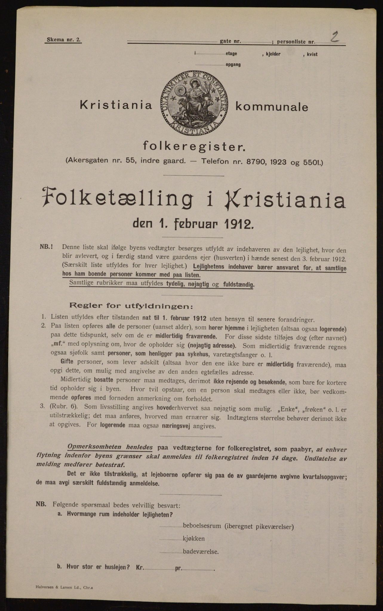 OBA, Kommunal folketelling 1.2.1912 for Kristiania, 1912, s. 57914