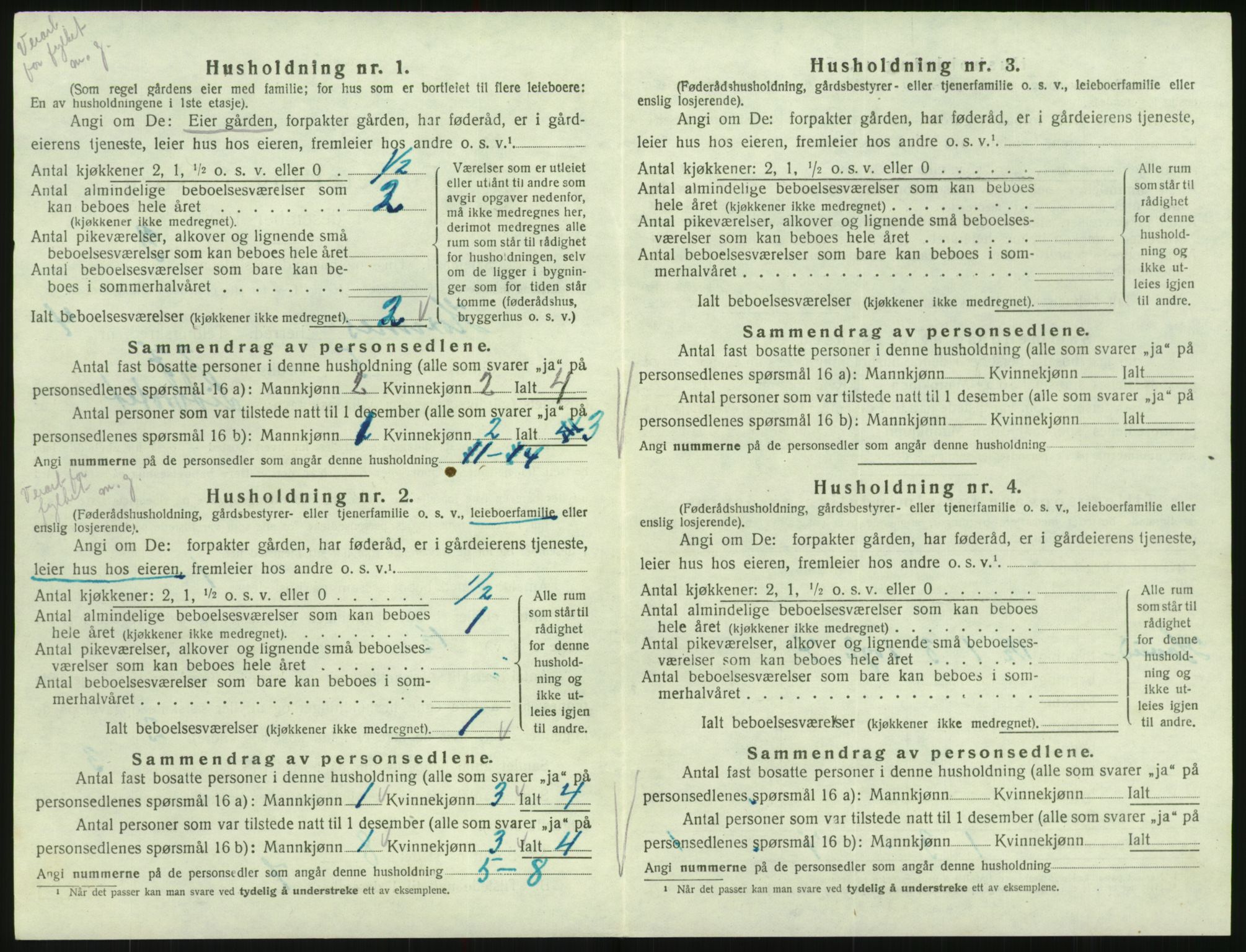 SAK, Folketelling 1920 for 0936 Hornnes herred, 1920, s. 178
