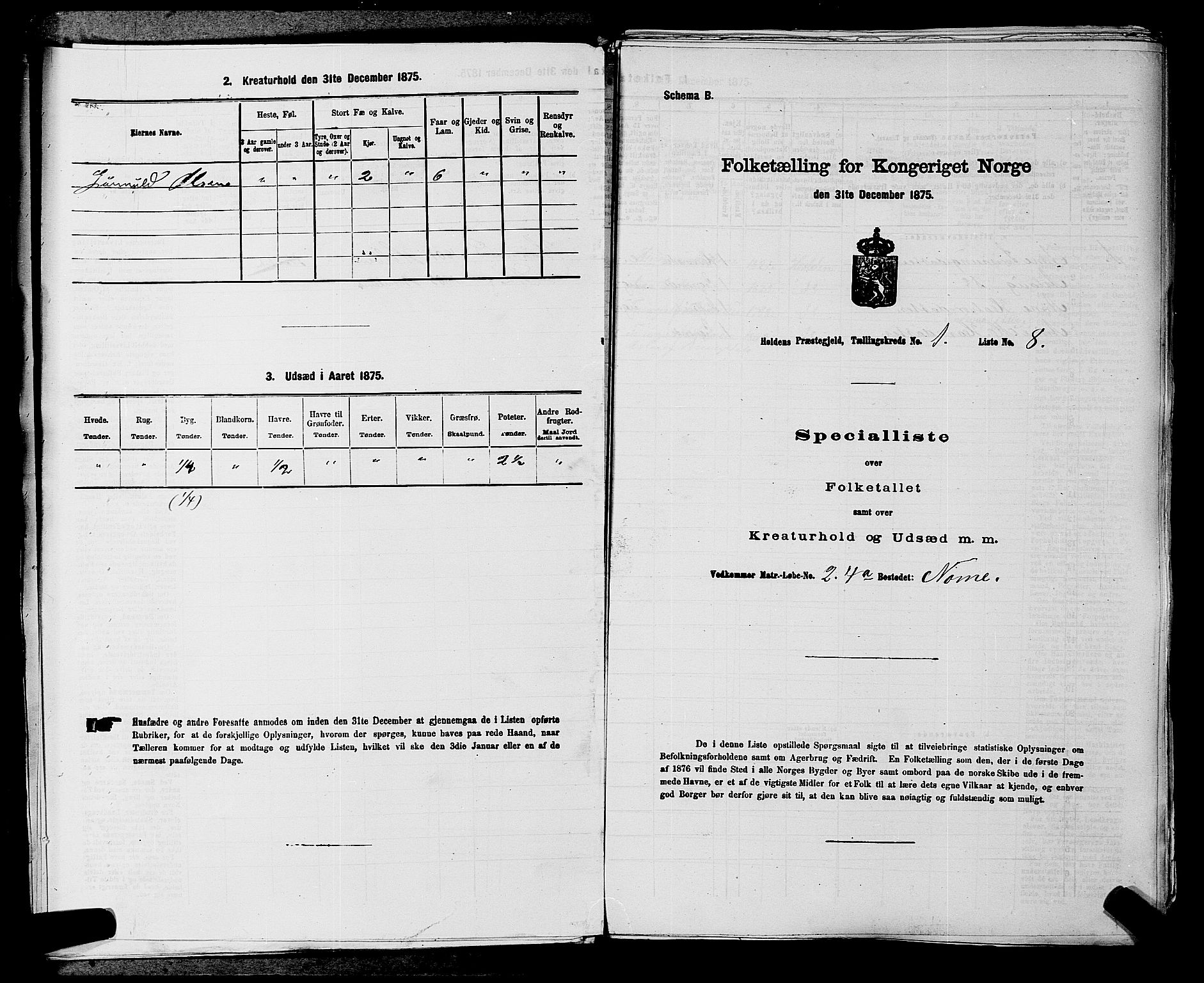 SAKO, Folketelling 1875 for 0819P Holla prestegjeld, 1875, s. 64