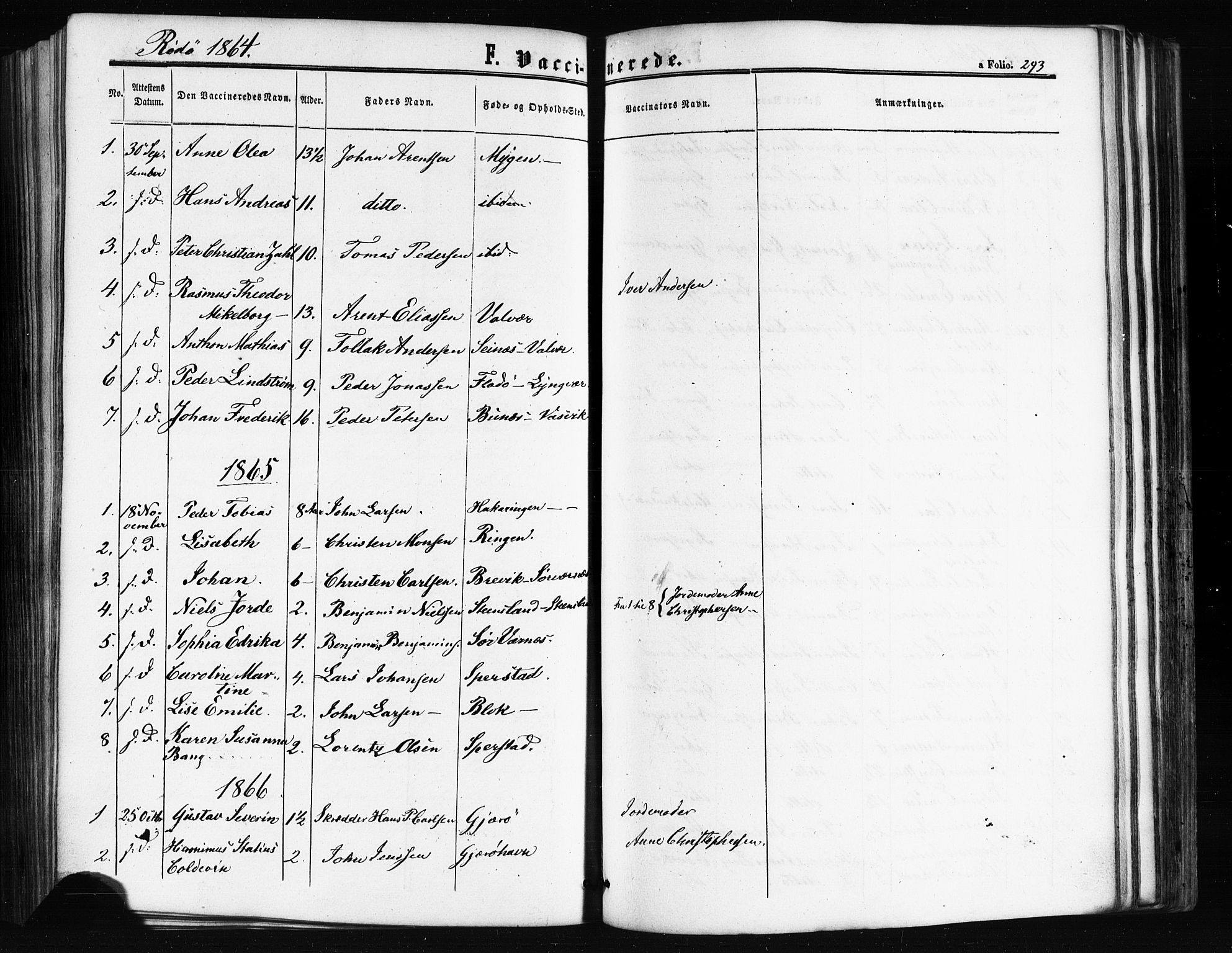 Ministerialprotokoller, klokkerbøker og fødselsregistre - Nordland, AV/SAT-A-1459/841/L0607: Ministerialbok nr. 841A11 /1, 1863-1877, s. 293