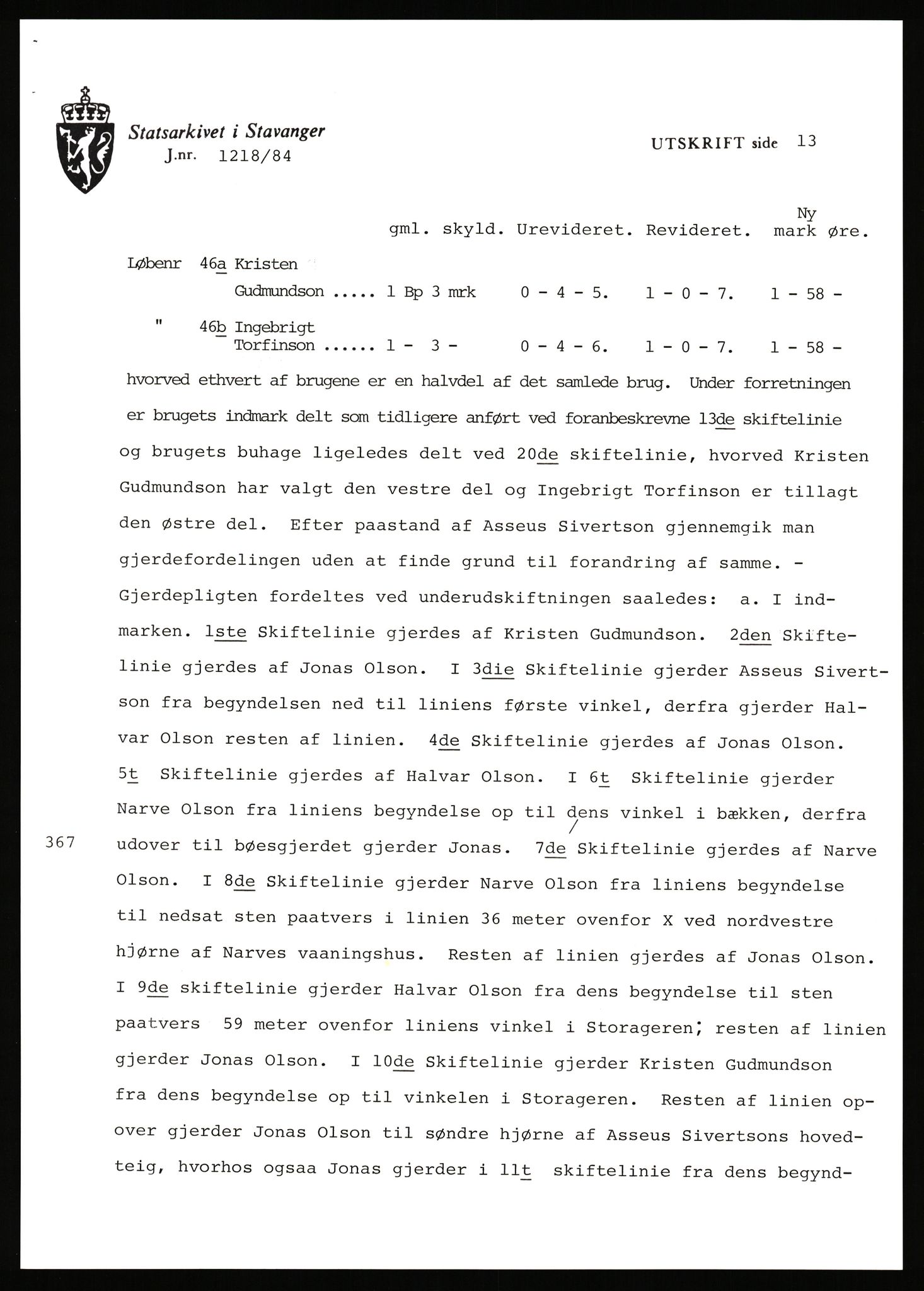 Statsarkivet i Stavanger, SAST/A-101971/03/Y/Yj/L0033: Avskrifter sortert etter gårdsnavn: Hausland - Helgeland i Avaldsnes, 1750-1930, s. 329