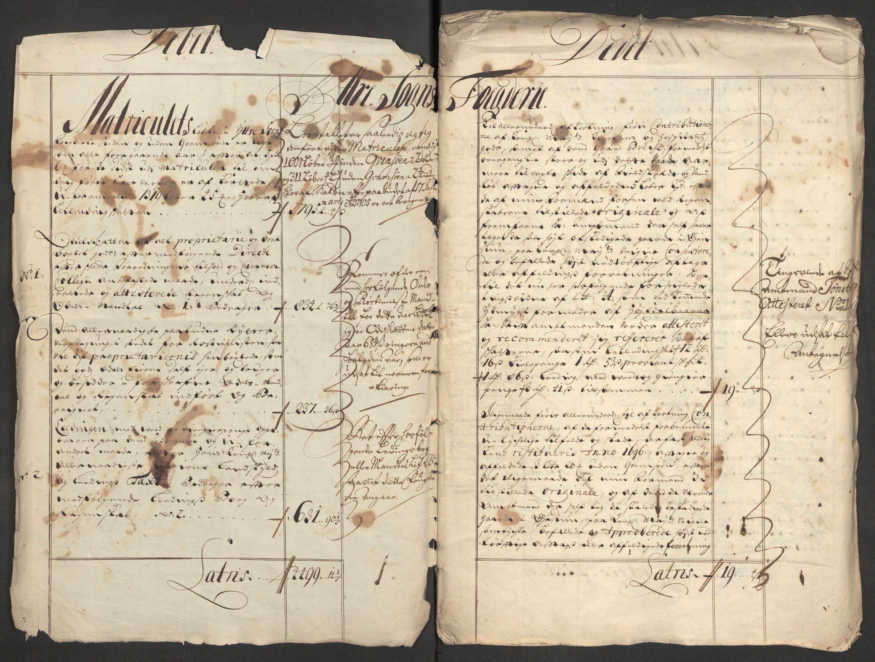 Rentekammeret inntil 1814, Reviderte regnskaper, Fogderegnskap, RA/EA-4092/R52/L3314: Fogderegnskap Sogn, 1705-1707, s. 5