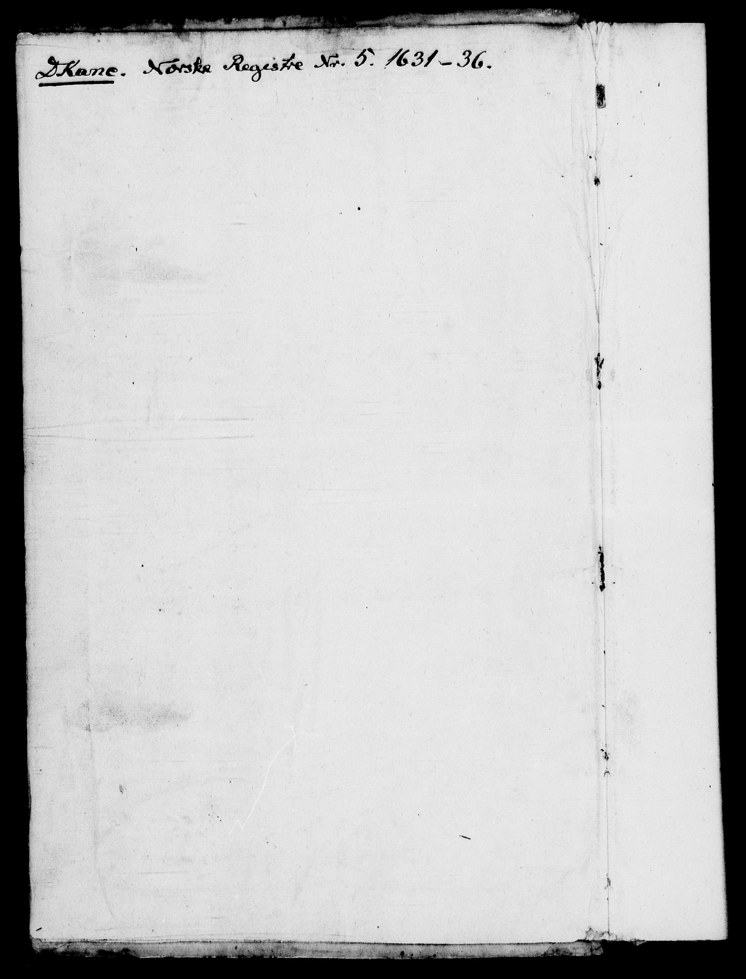 Danske Kanselli 1572-1799, RA/EA-3023/F/Fc/Fca/Fcaa/L0005: Norske registre (mikrofilm), 1631-1636