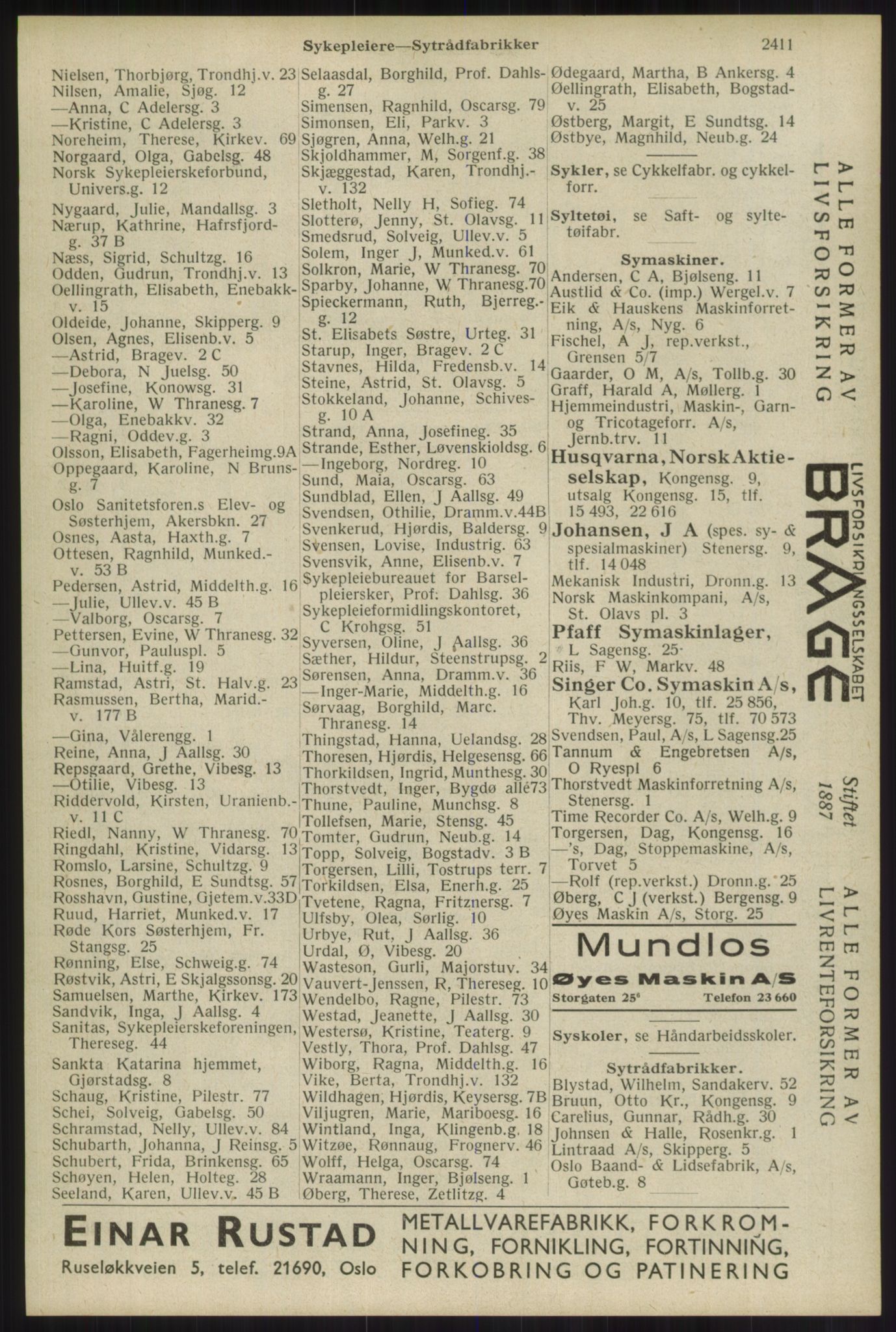 Kristiania/Oslo adressebok, PUBL/-, 1934, s. 2411