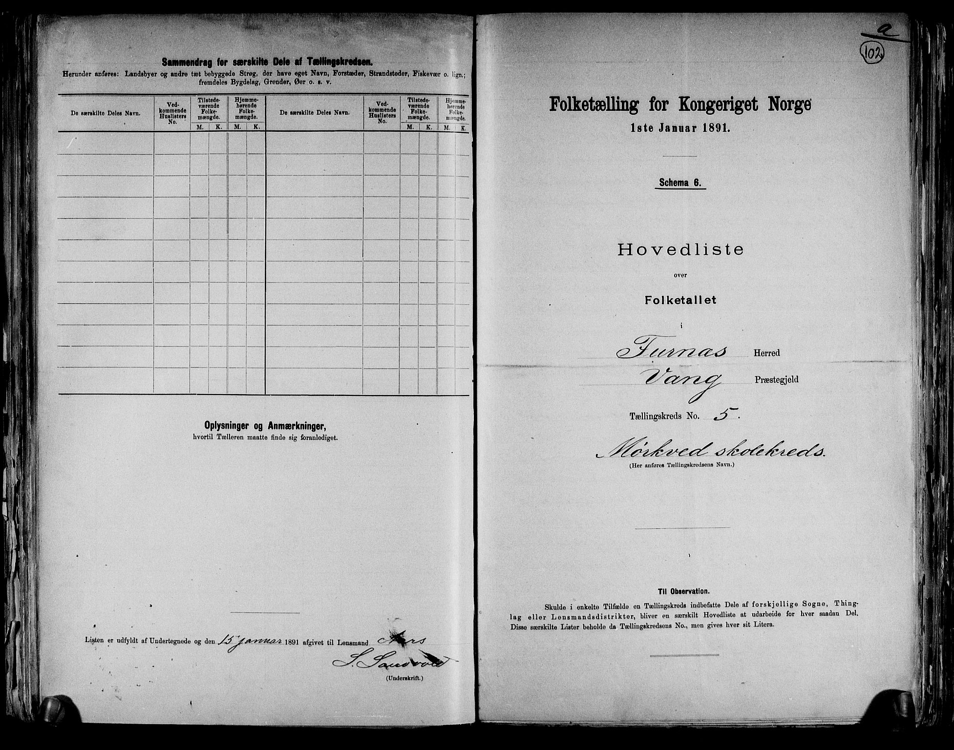 RA, Folketelling 1891 for 0413 Furnes herred, 1891, s. 18