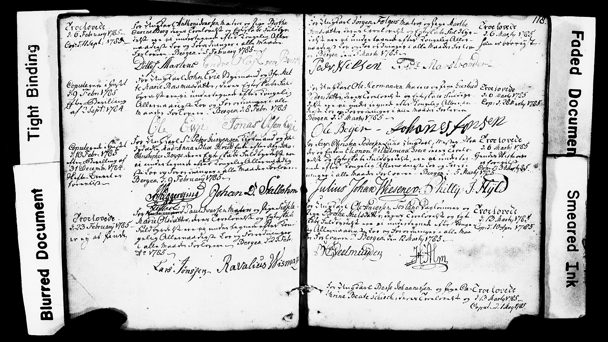 Domkirken sokneprestembete, SAB/A-74801: Forlovererklæringer nr. II.5.1, 1767-1792, s. 118