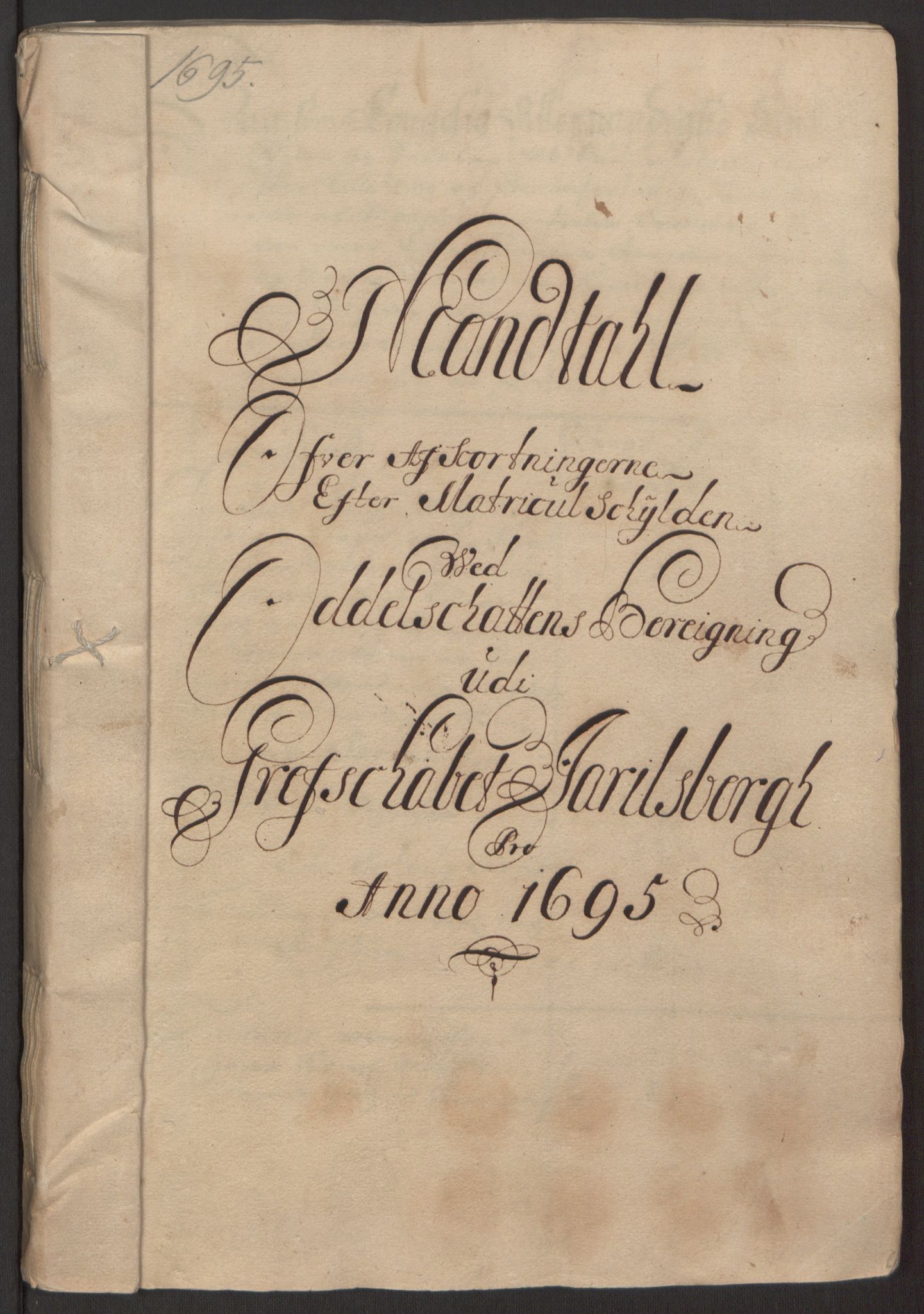Rentekammeret inntil 1814, Reviderte regnskaper, Fogderegnskap, RA/EA-4092/R32/L1867: Fogderegnskap Jarlsberg grevskap, 1694-1696, s. 197