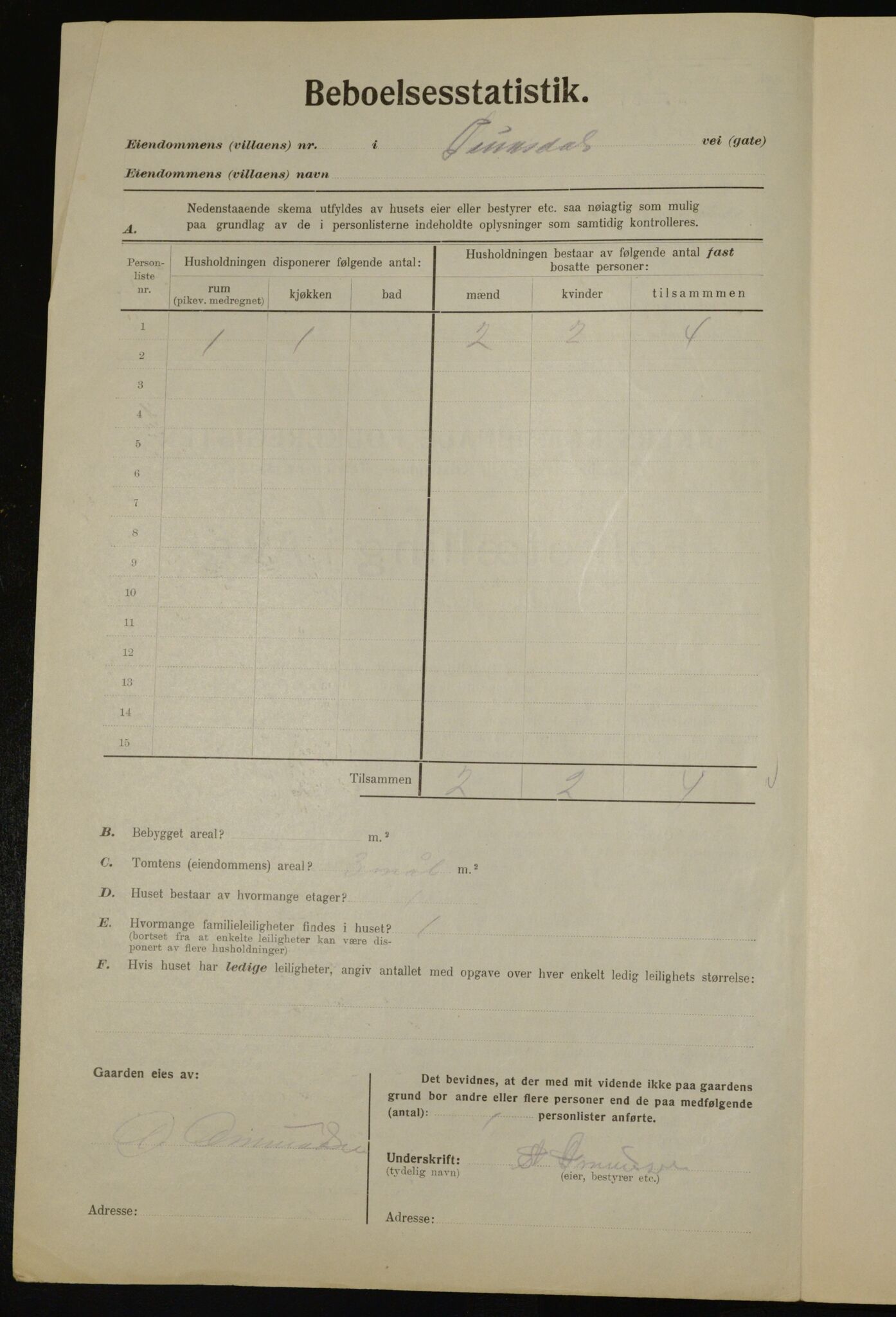 , Kommunal folketelling 1.12.1923 for Aker, 1923, s. 43507