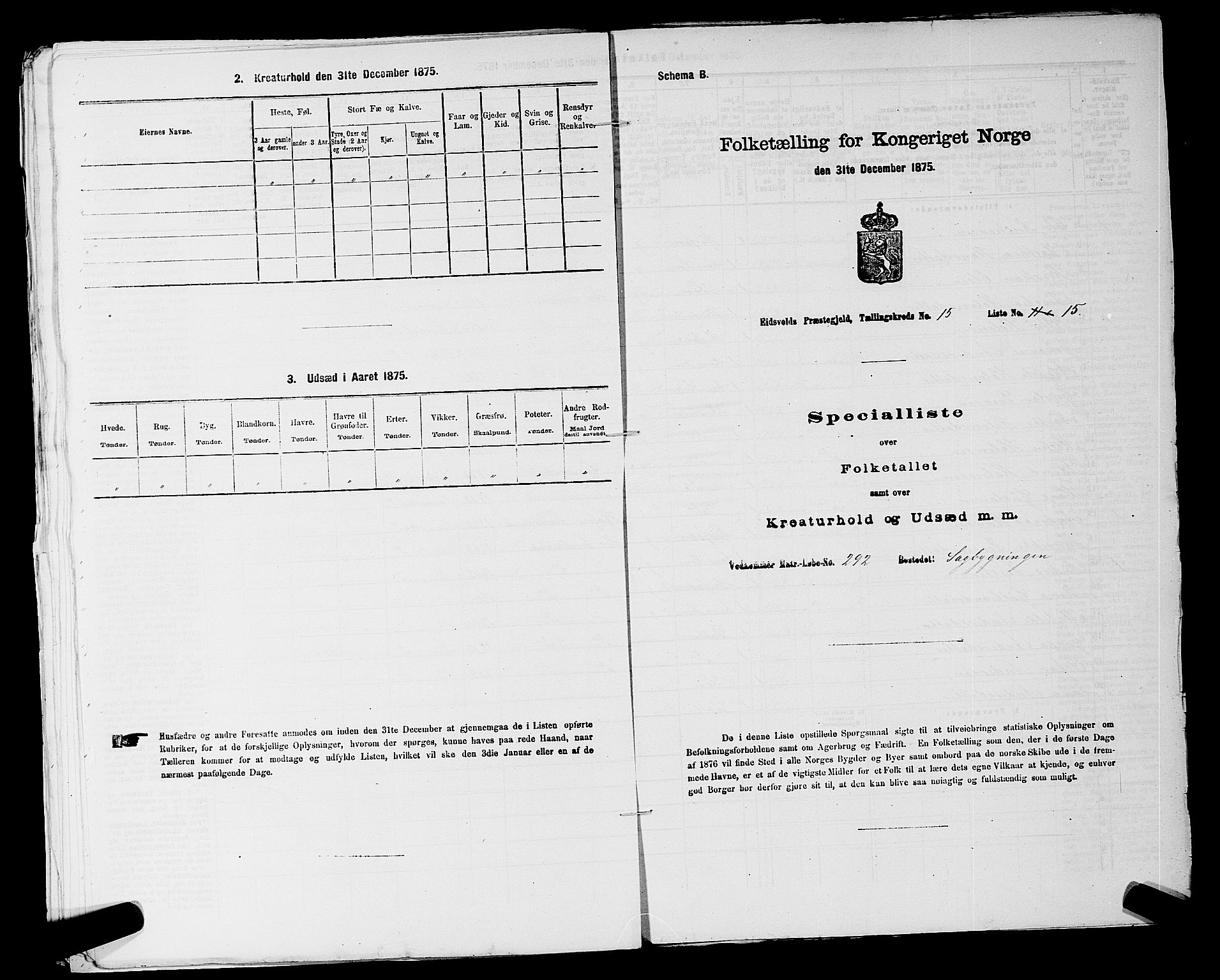 RA, Folketelling 1875 for 0237P Eidsvoll prestegjeld, 1875, s. 2487