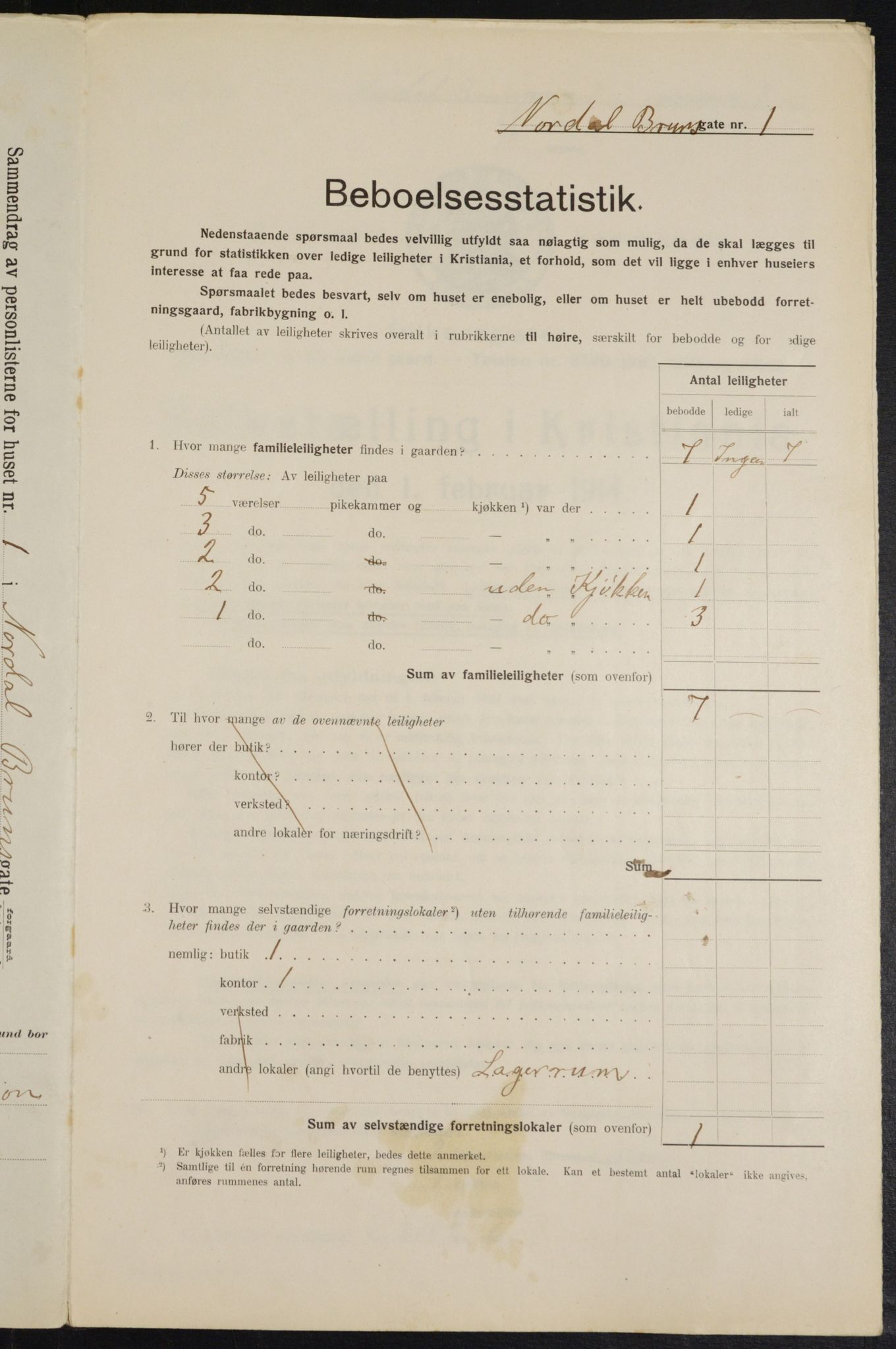 OBA, Kommunal folketelling 1.2.1914 for Kristiania, 1914, s. 72143