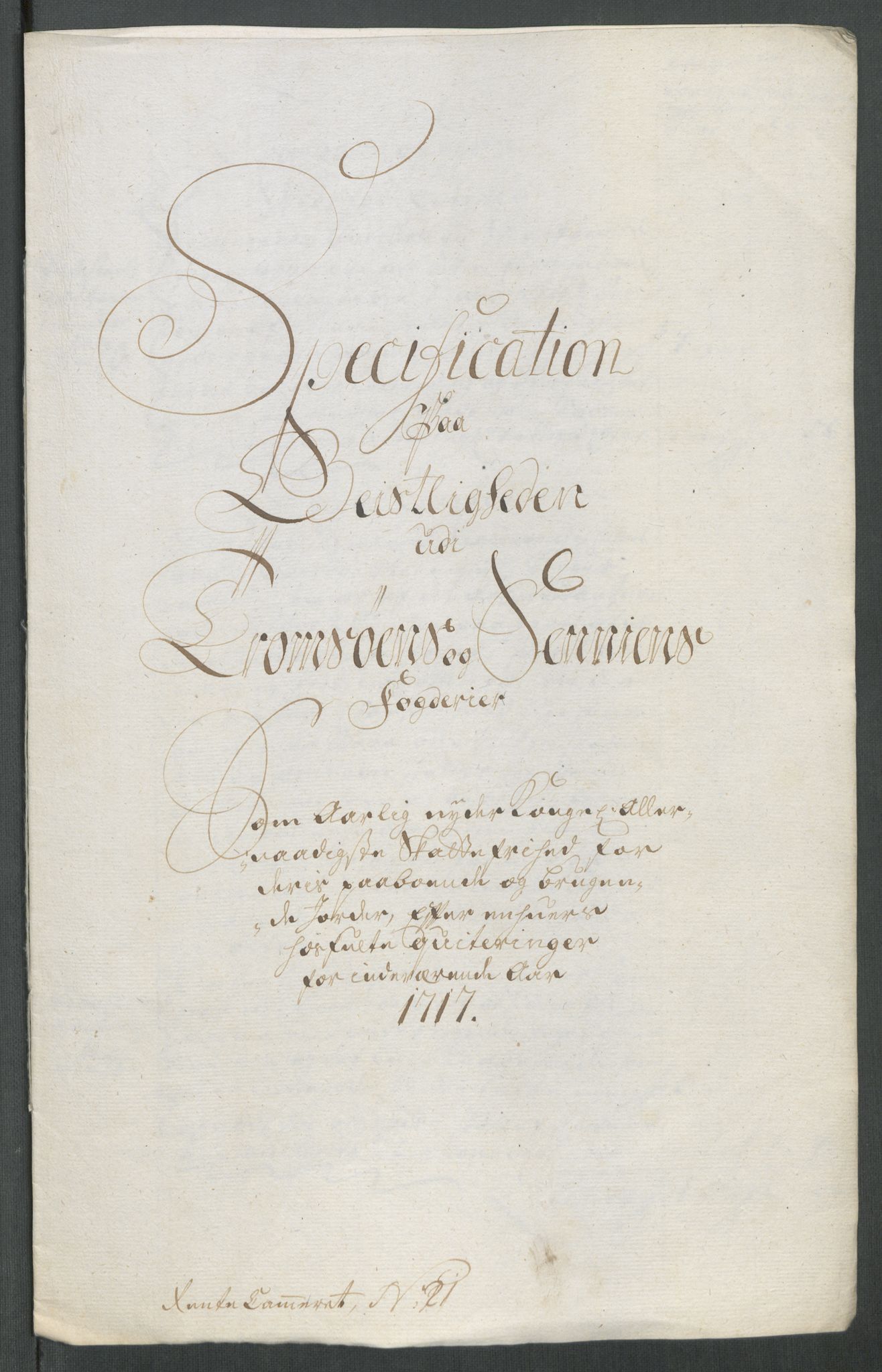 Rentekammeret inntil 1814, Reviderte regnskaper, Fogderegnskap, RA/EA-4092/R68/L4763: Fogderegnskap Senja og Troms, 1717, s. 359