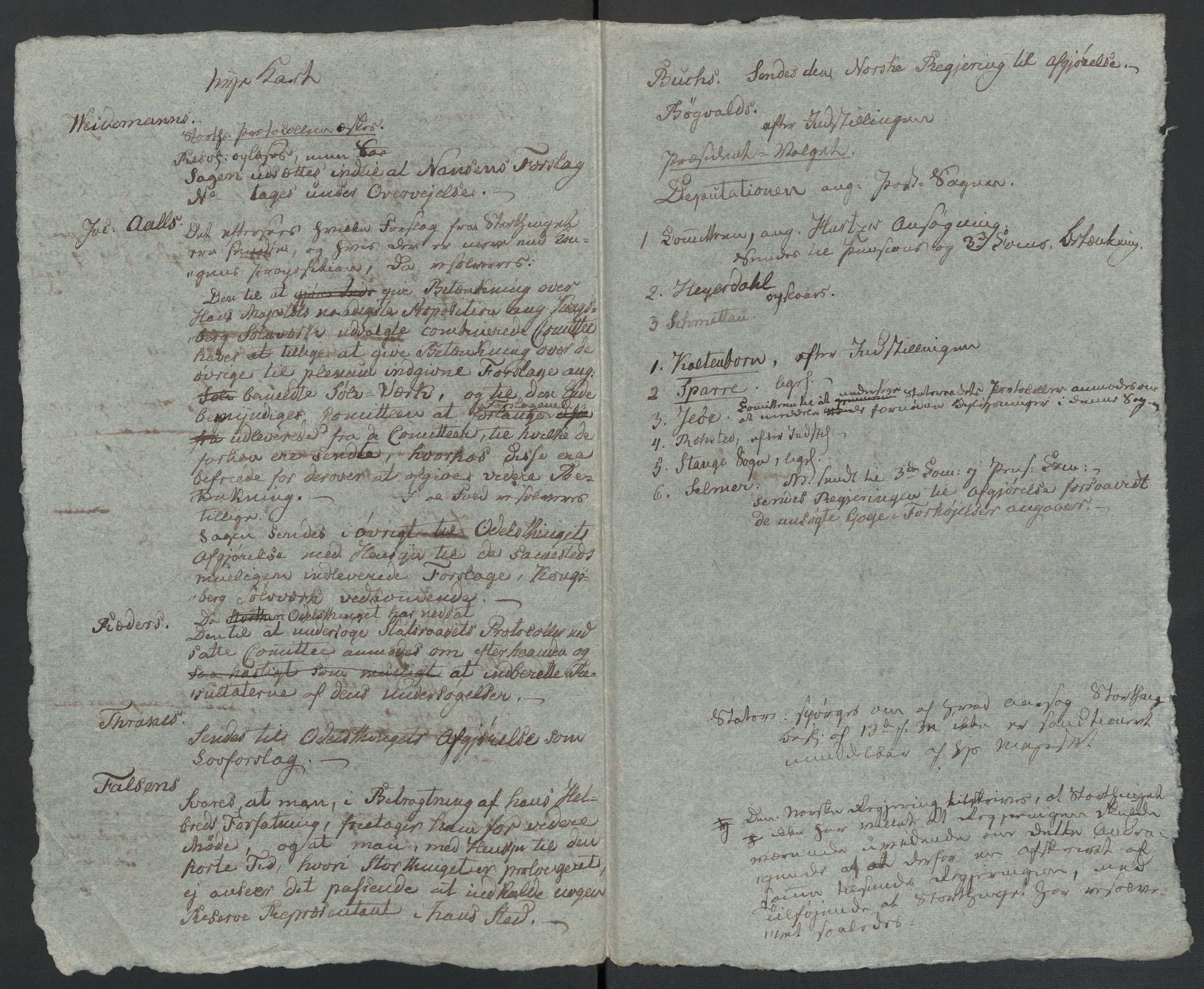 Christie, Wilhelm Frimann Koren, AV/RA-PA-0014/F/L0005: Christies dokumenter fra Stortinget, 1815-1816, s. 189