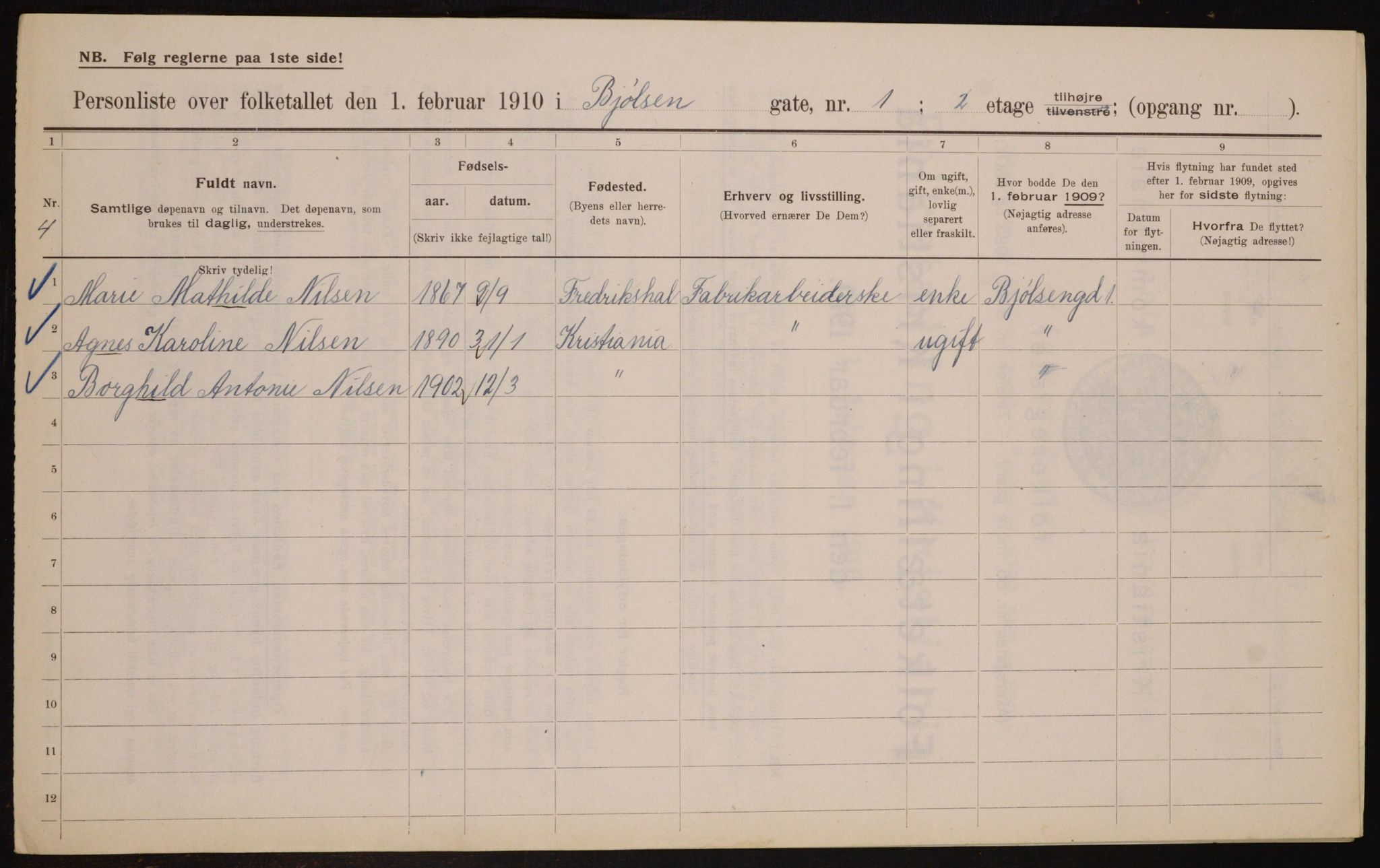 OBA, Kommunal folketelling 1.2.1910 for Kristiania, 1910, s. 6231