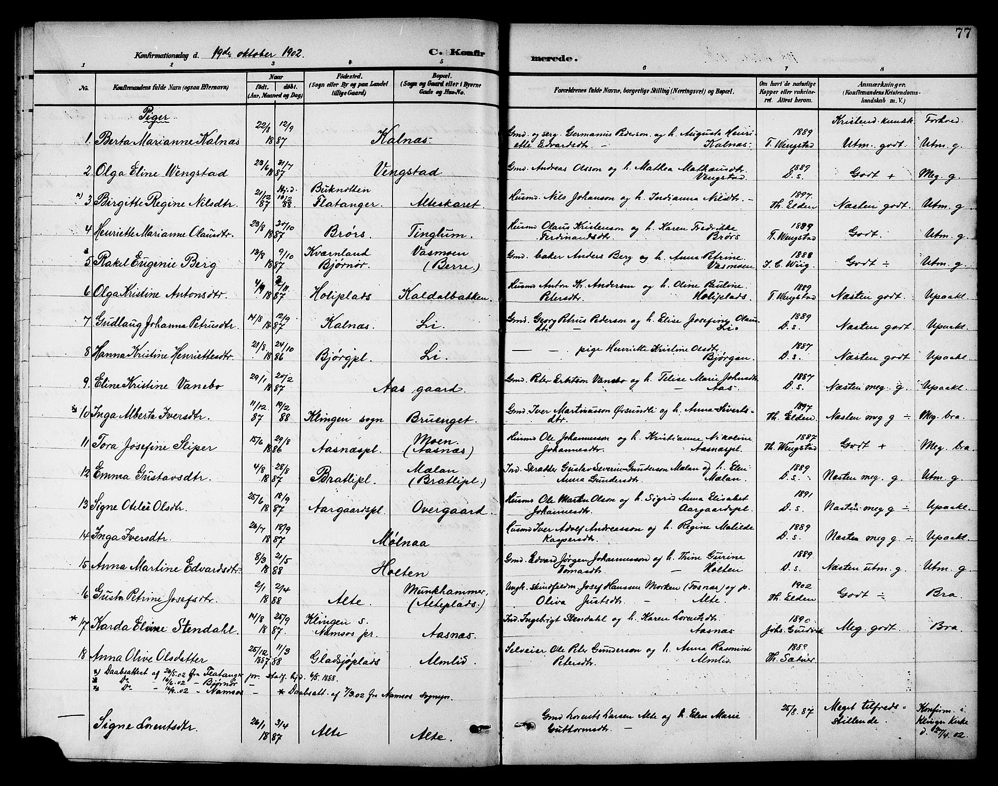Ministerialprotokoller, klokkerbøker og fødselsregistre - Nord-Trøndelag, SAT/A-1458/742/L0412: Klokkerbok nr. 742C03, 1898-1910, s. 77