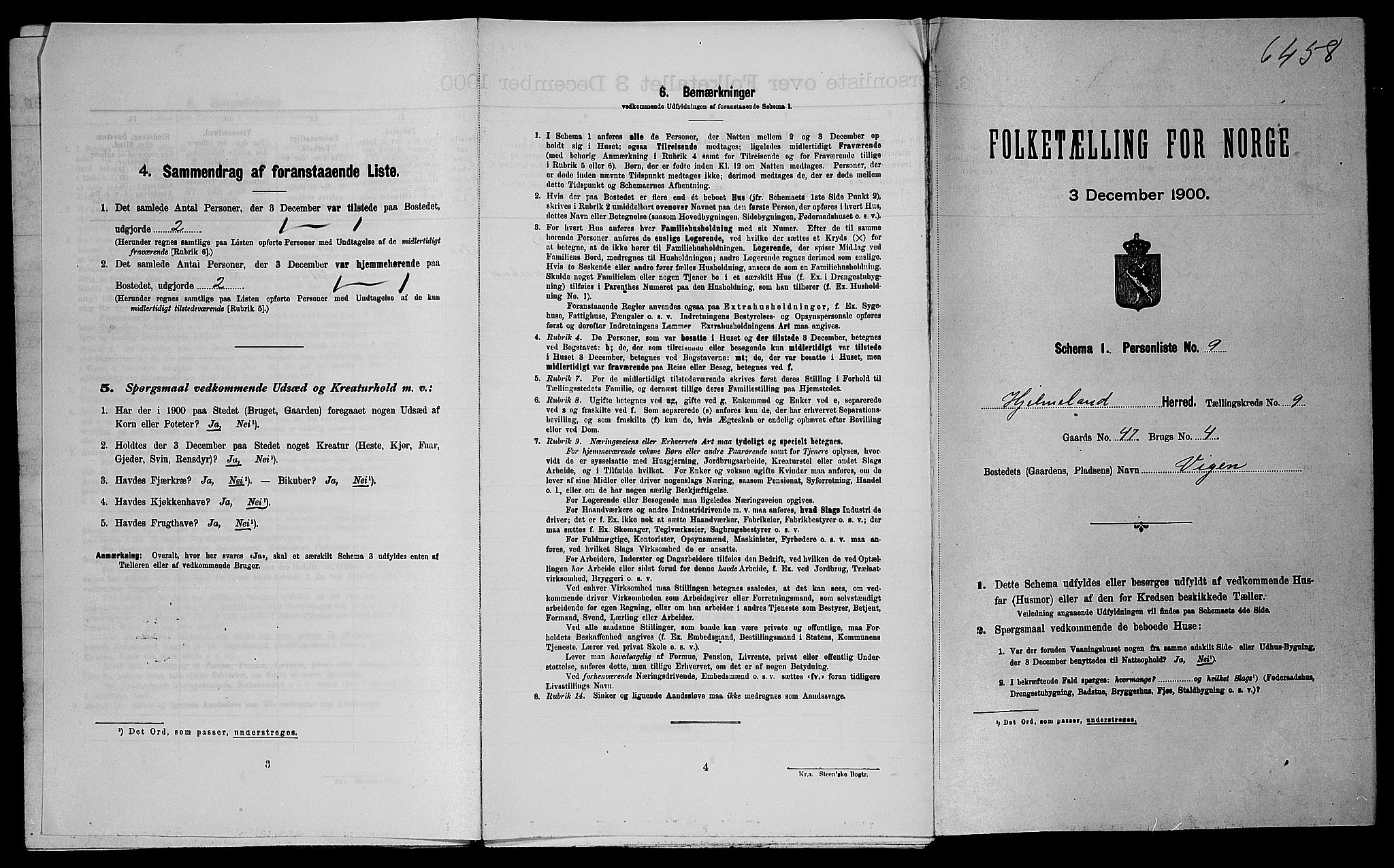 SAST, Folketelling 1900 for 1133 Hjelmeland herred, 1900, s. 513