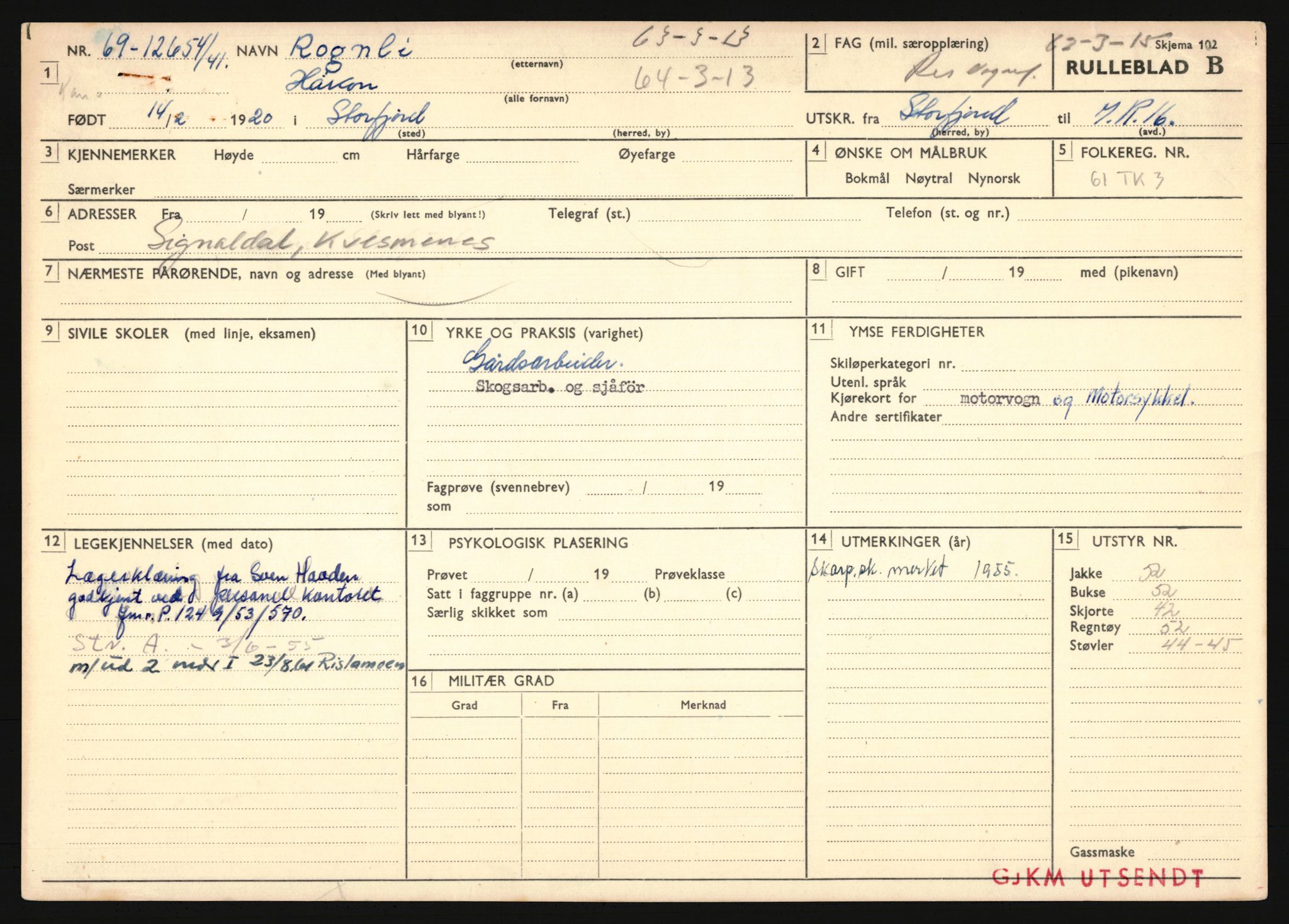 Forsvaret, Troms infanteriregiment nr. 16, AV/RA-RAFA-3146/P/Pa/L0024/0002: Rulleblad / Rulleblad for regimentets menige mannskaper, årsklasse 1941, 1941, s. 444