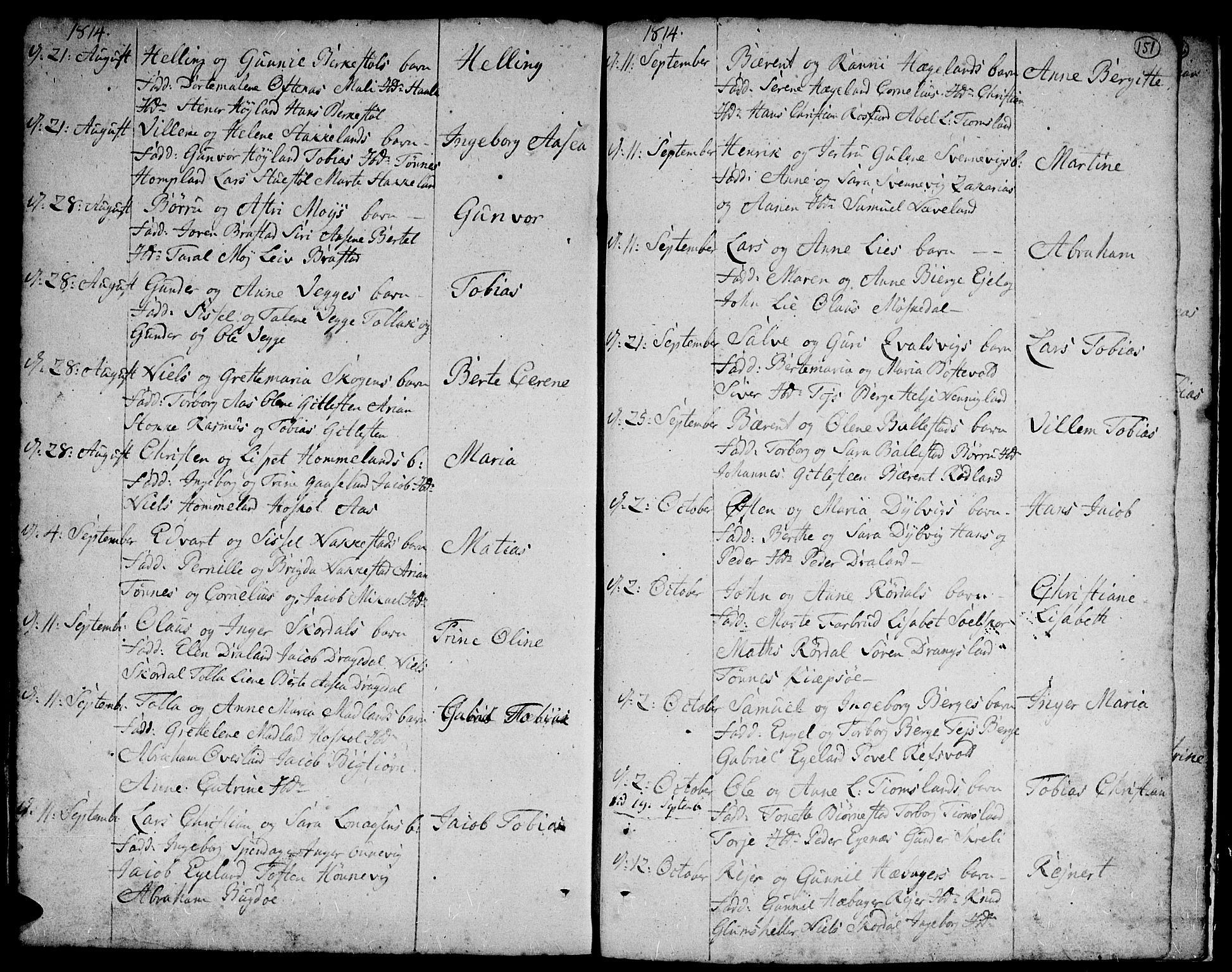 Lyngdal sokneprestkontor, AV/SAK-1111-0029/F/Fa/Fac/L0004: Ministerialbok nr. A 4, 1780-1815, s. 151