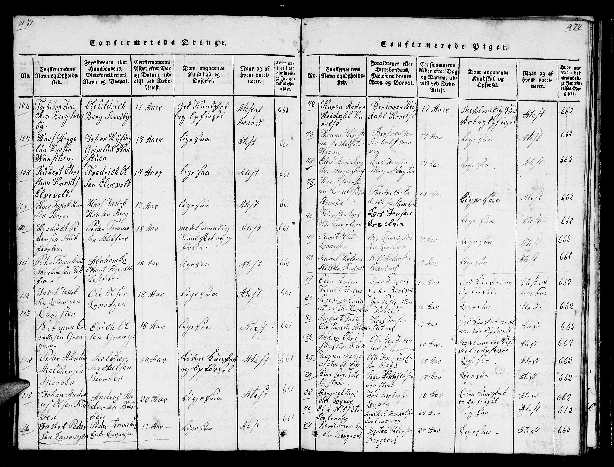 Karlsøy sokneprestembete, AV/SATØ-S-1299/H/Ha/Hab/L0001klokker: Klokkerbok nr. 1, 1821-1840, s. 471-472