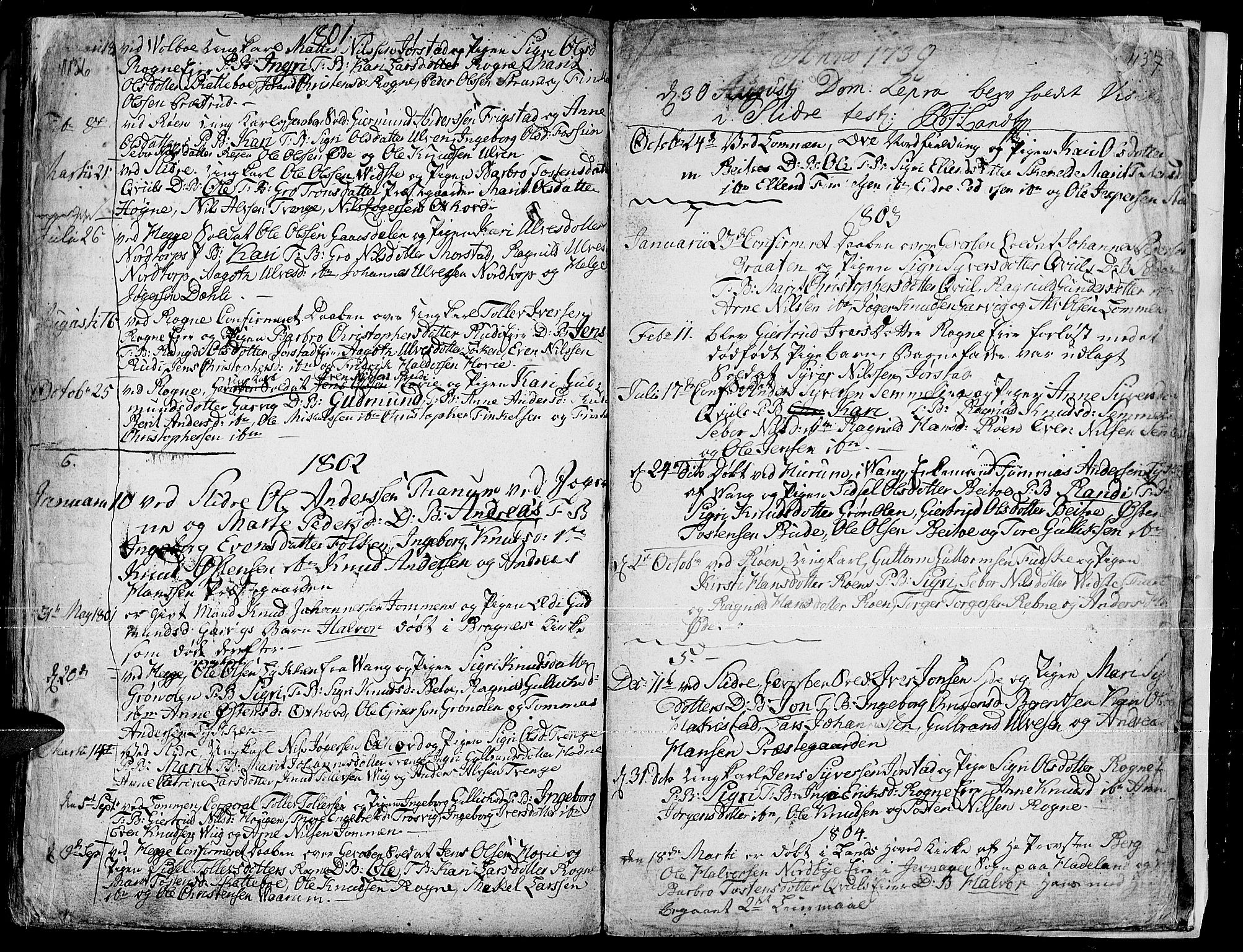 Slidre prestekontor, AV/SAH-PREST-134/H/Ha/Haa/L0001: Ministerialbok nr. 1, 1724-1814, s. 1136-1137