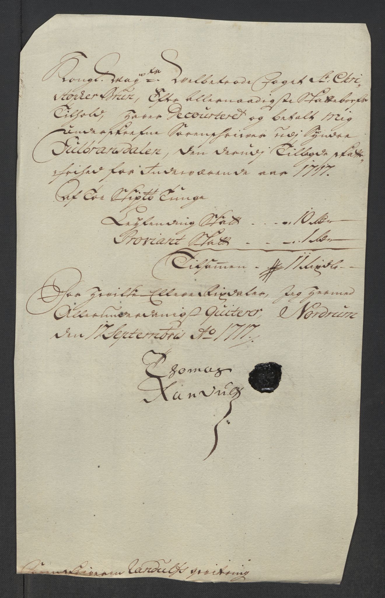Rentekammeret inntil 1814, Reviderte regnskaper, Fogderegnskap, AV/RA-EA-4092/R17/L1187: Fogderegnskap Gudbrandsdal, 1717, s. 181