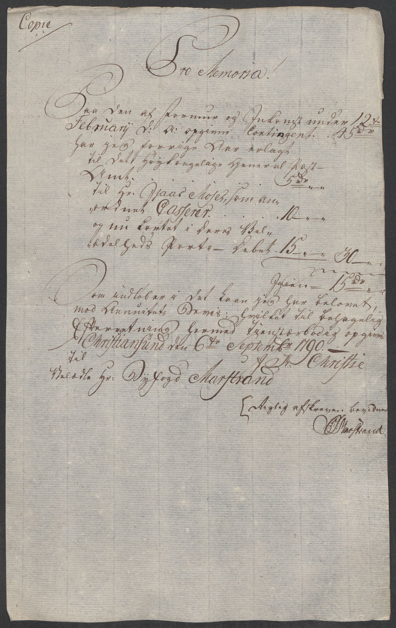 Rentekammeret inntil 1814, Reviderte regnskaper, Mindre regnskaper, AV/RA-EA-4068/Rf/Rfe/L0008: Kristiansand. Kristiansund. Fredrikshald (Halden), 1789, s. 131