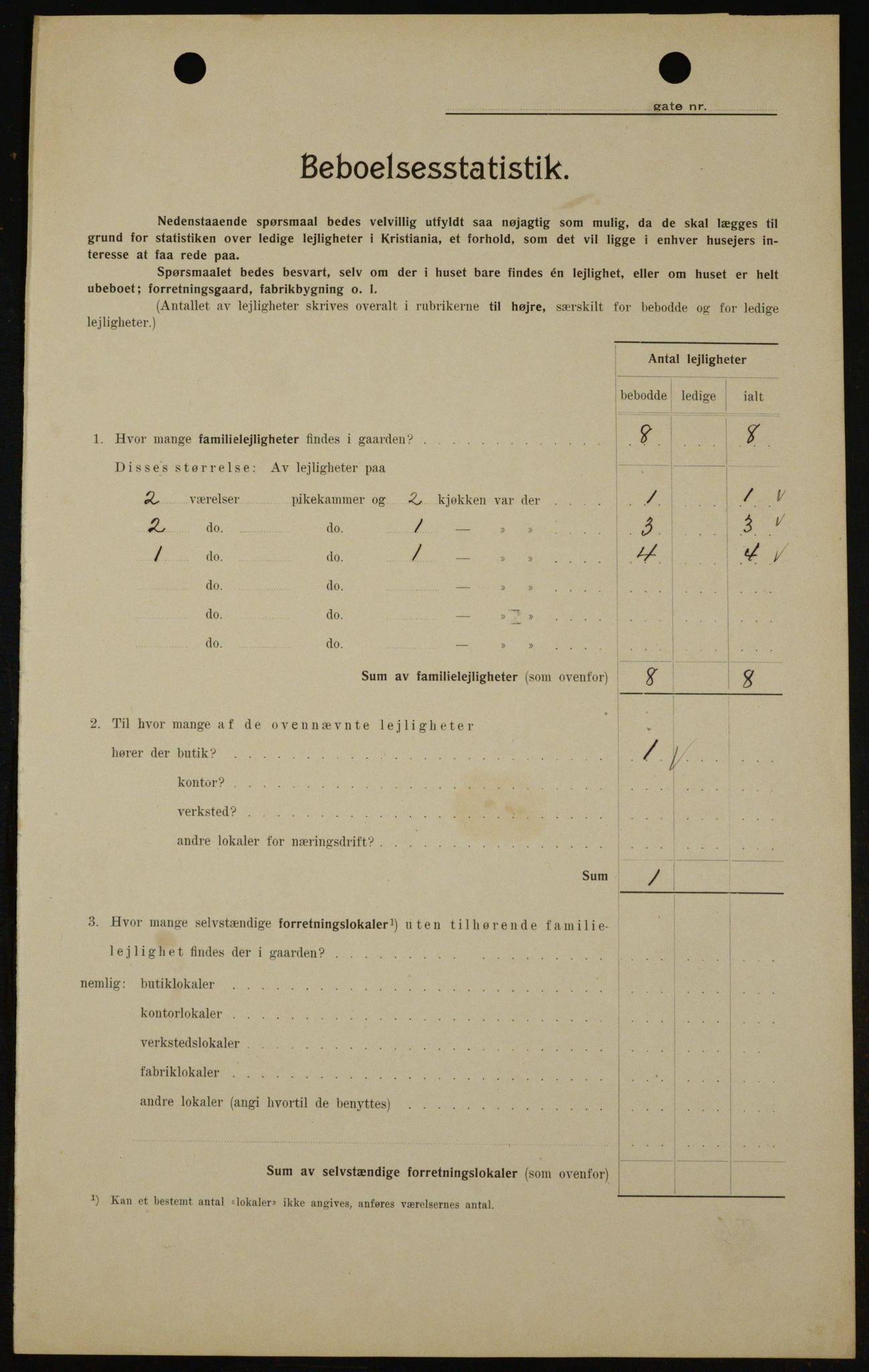 OBA, Kommunal folketelling 1.2.1909 for Kristiania kjøpstad, 1909, s. 95997