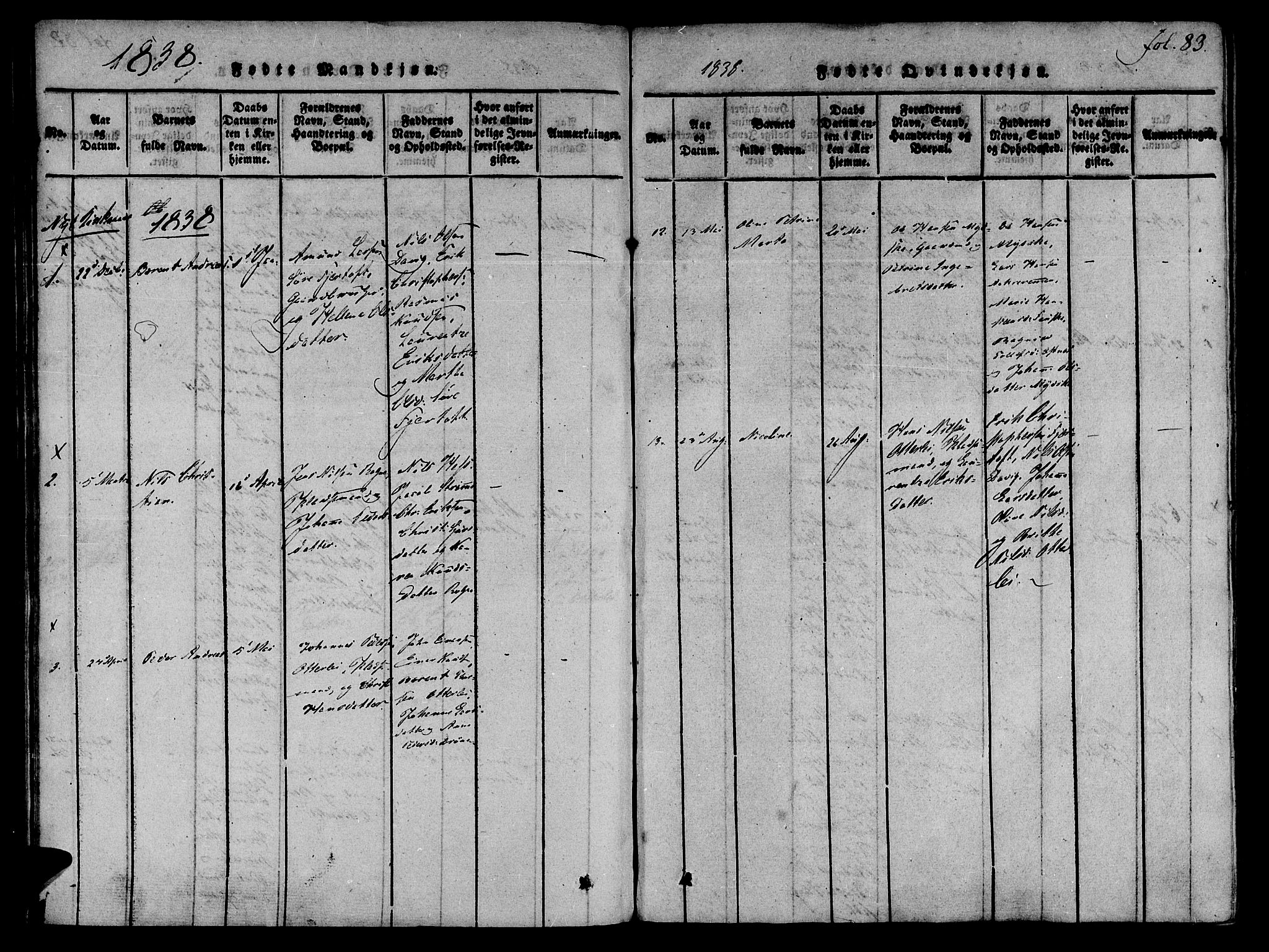 Ministerialprotokoller, klokkerbøker og fødselsregistre - Møre og Romsdal, SAT/A-1454/536/L0495: Ministerialbok nr. 536A04, 1818-1847, s. 83