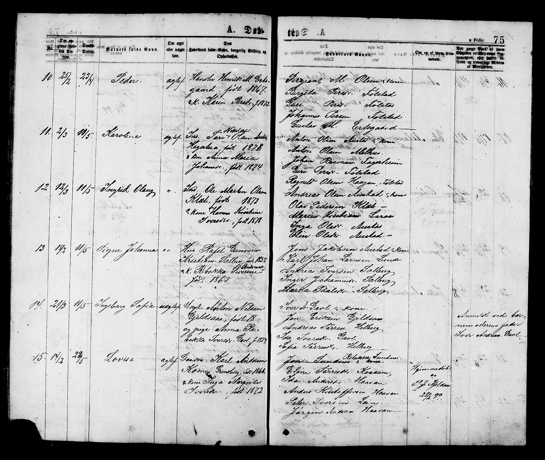 Ministerialprotokoller, klokkerbøker og fødselsregistre - Nord-Trøndelag, SAT/A-1458/731/L0311: Klokkerbok nr. 731C02, 1875-1911, s. 75