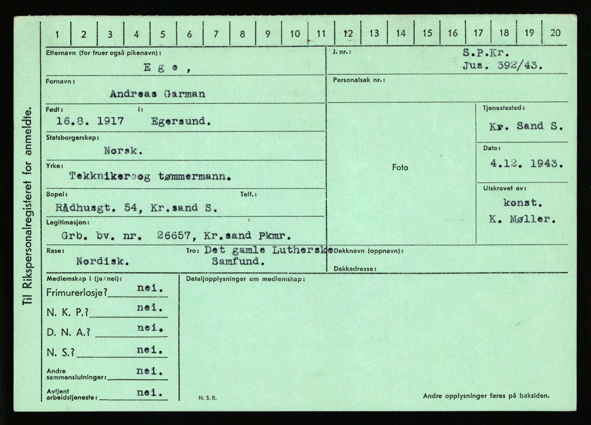 Statspolitiet - Hovedkontoret / Osloavdelingen, AV/RA-S-1329/C/Ca/L0003: Brechan - Eichinger	, 1943-1945, s. 4787