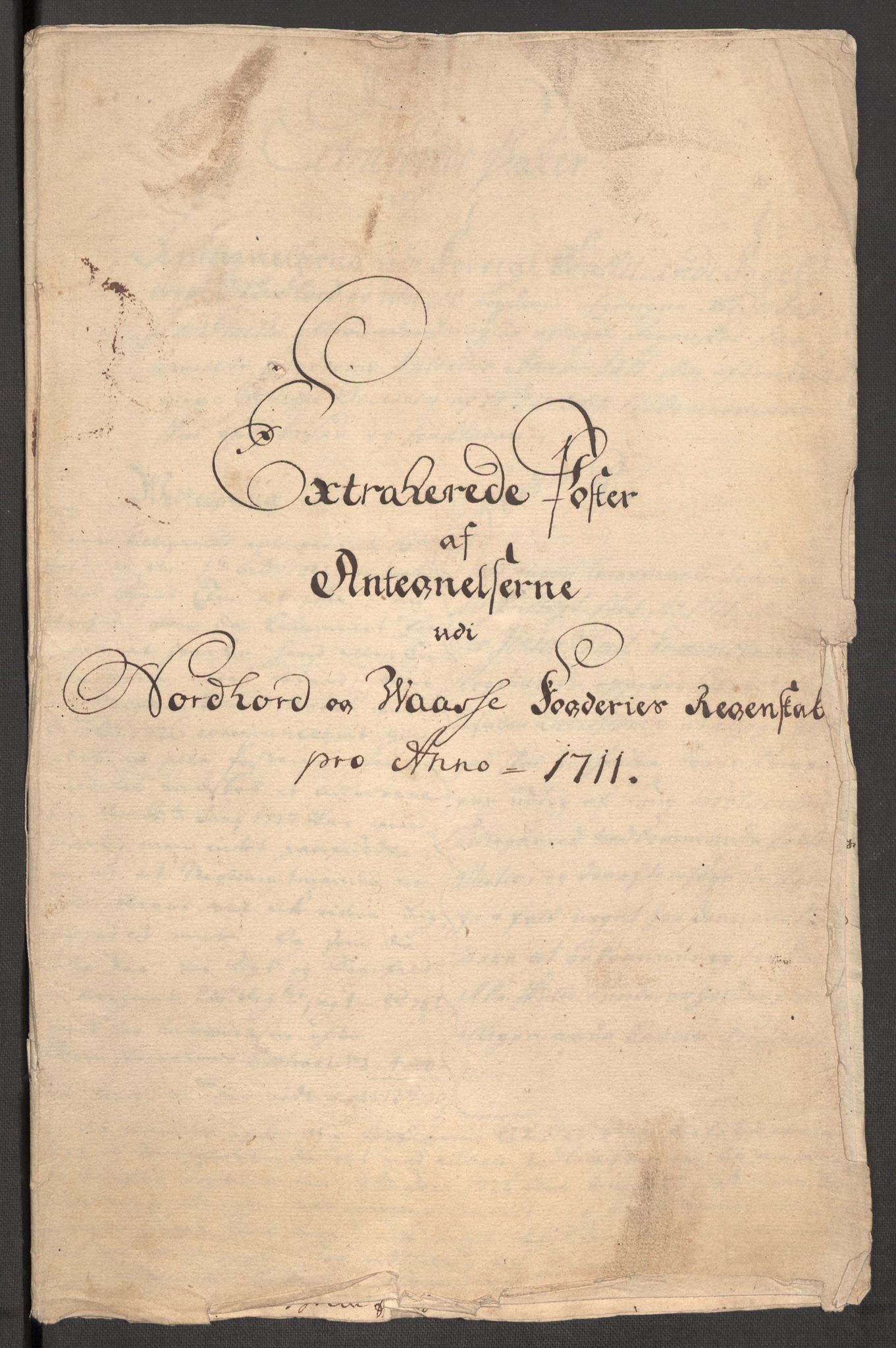 Rentekammeret inntil 1814, Reviderte regnskaper, Fogderegnskap, AV/RA-EA-4092/R51/L3192: Fogderegnskap Nordhordland og Voss, 1711, s. 466