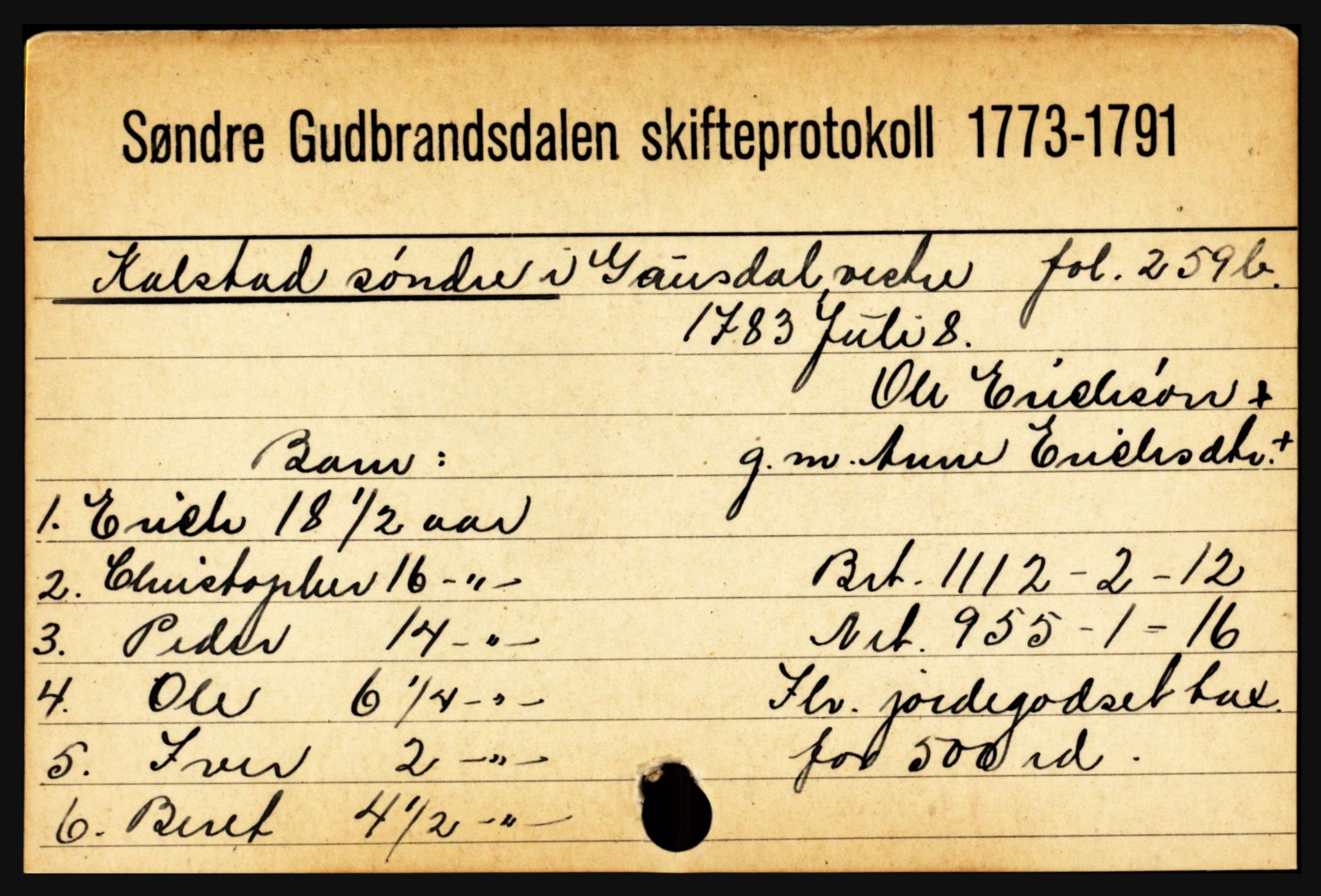 Sør-Gudbrandsdal tingrett, SAH/TING-004/J, 1658-1885, s. 6035