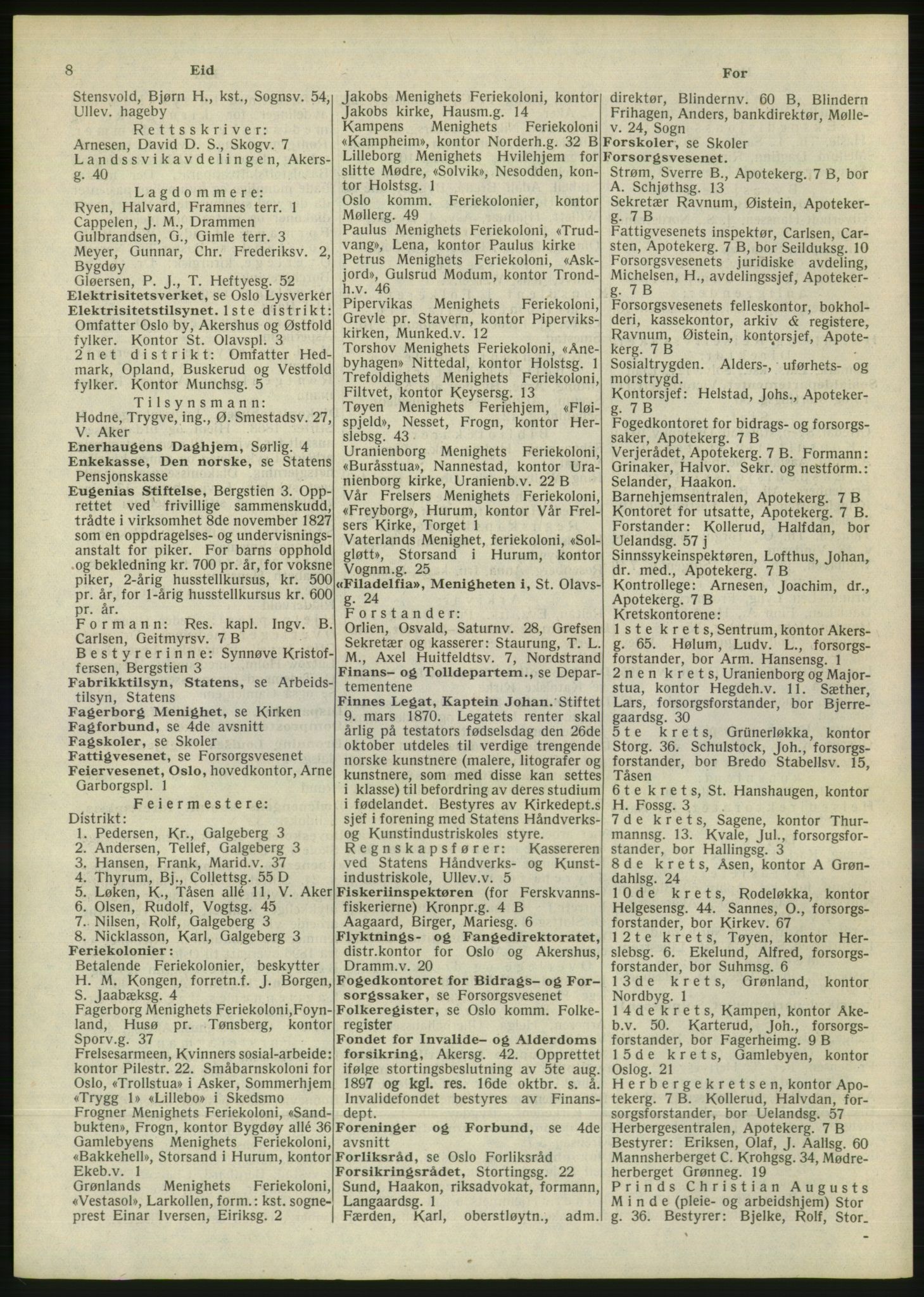 Kristiania/Oslo adressebok, PUBL/-, 1946, s. 8