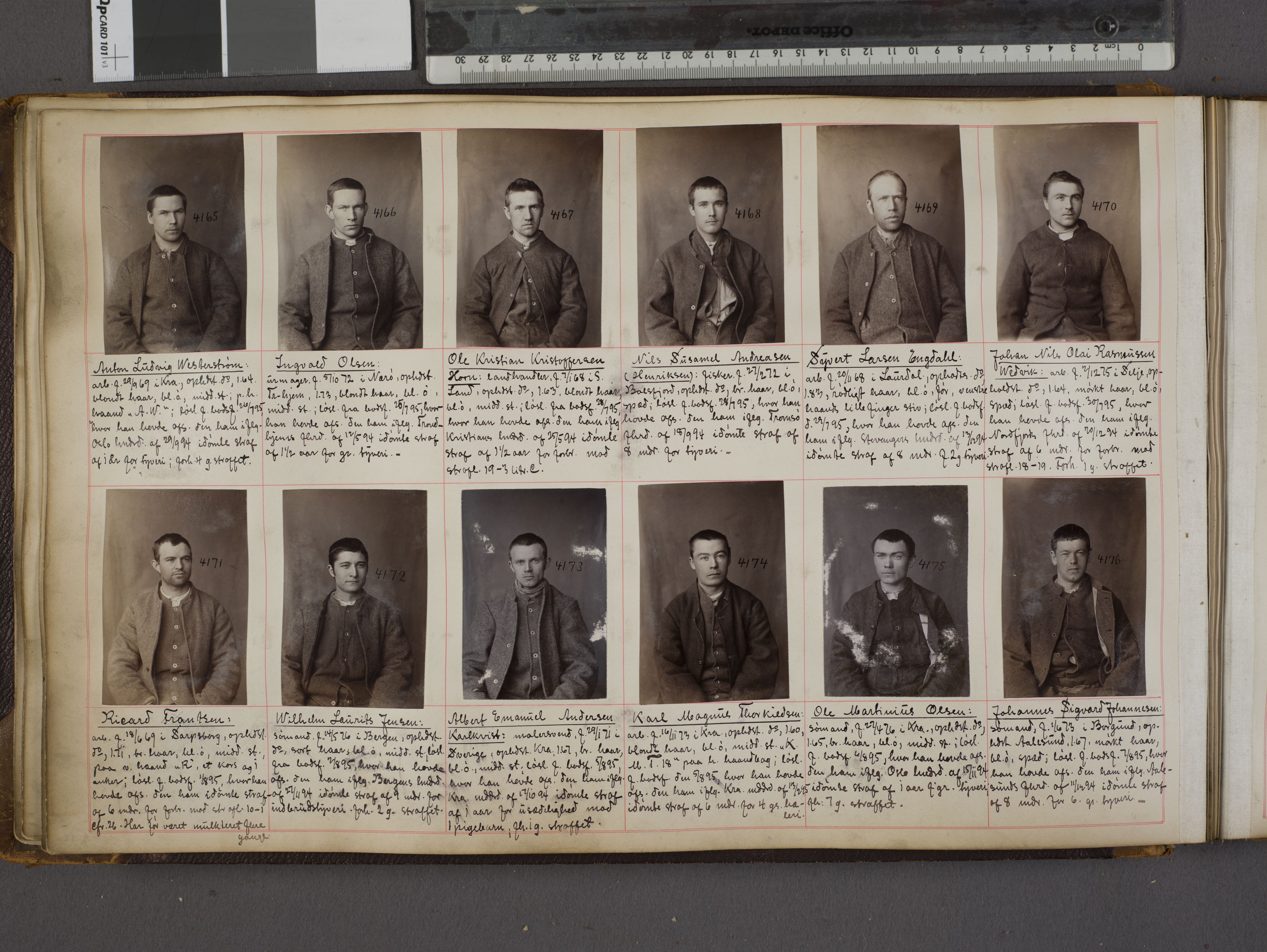 Oslo politikammer, Kriminalavdelingen, AV/SAO-A-11137/U/Ua/L0004: Forbryteralbum, 1895-1897, s. 12