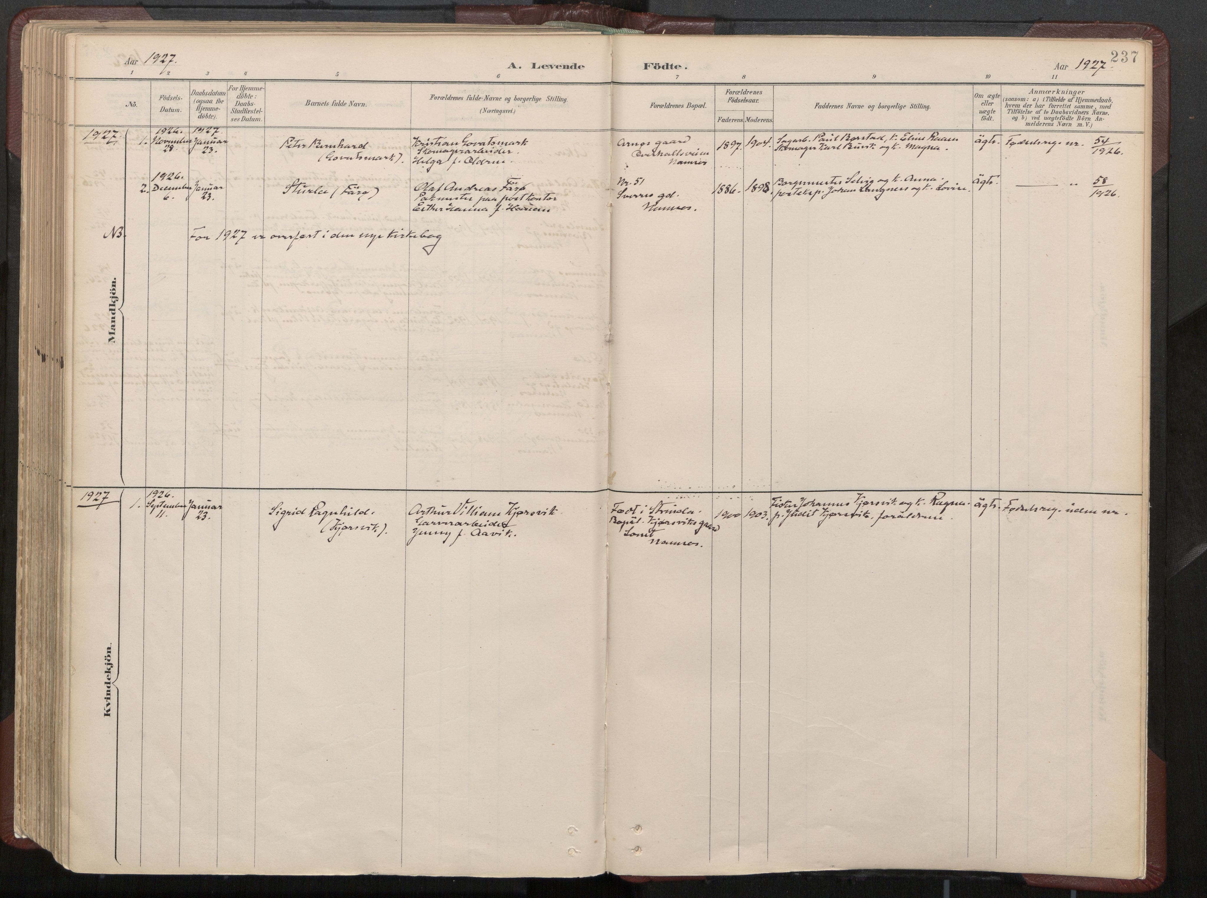 Ministerialprotokoller, klokkerbøker og fødselsregistre - Nord-Trøndelag, AV/SAT-A-1458/768/L0574: Ministerialbok nr. 768A08, 1887-1927, s. 237