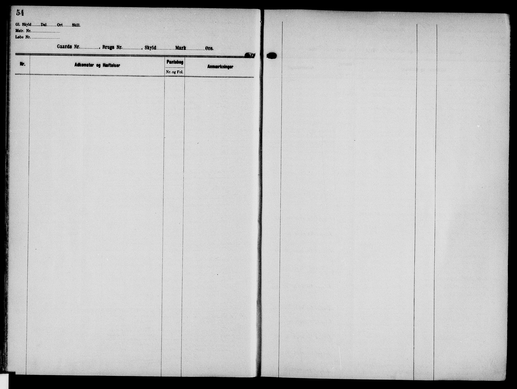 Solør tingrett, AV/SAH-TING-008/H/Ha/Hak/L0001: Panteregister nr. I, 1900-1935, s. 54