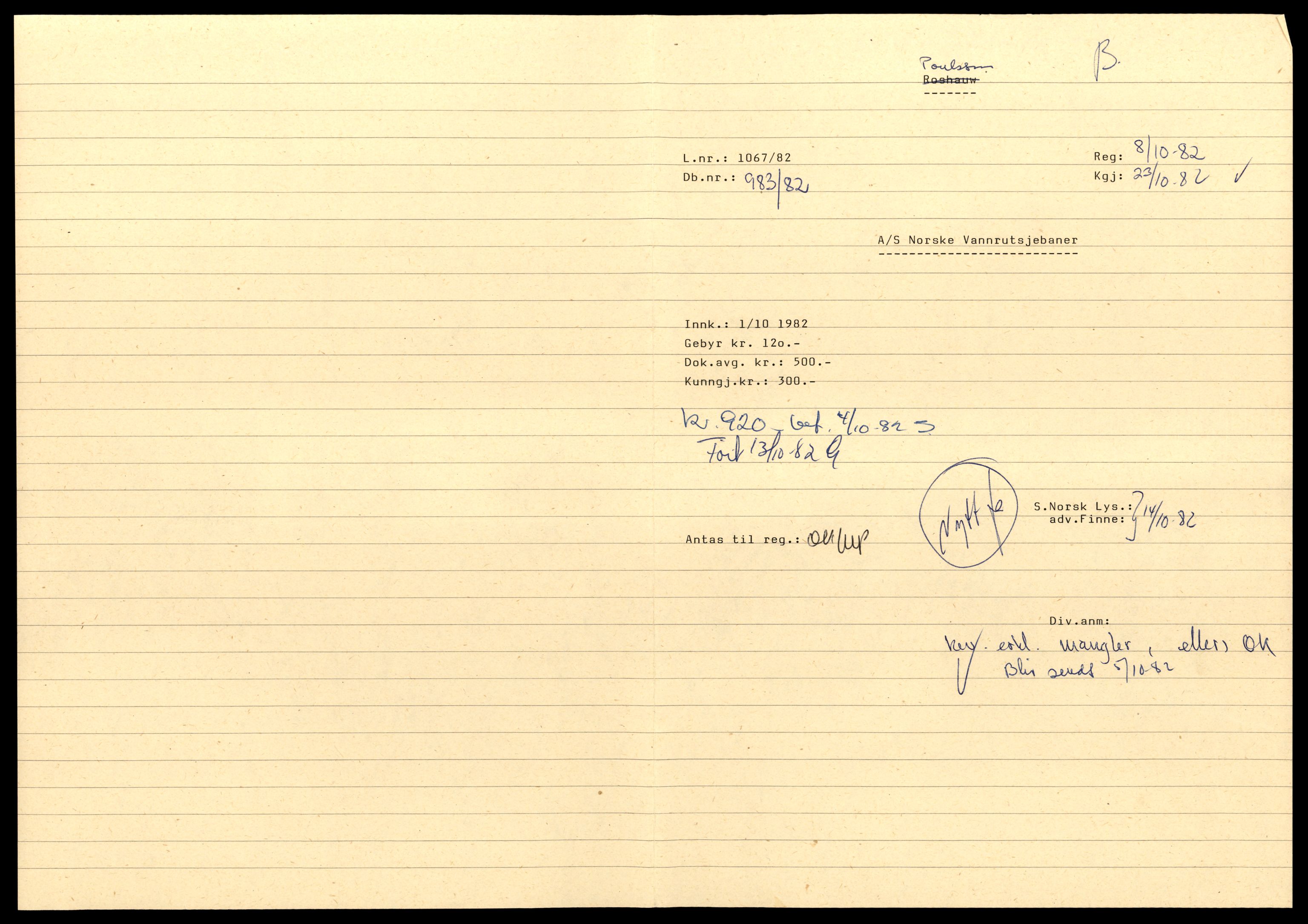 Asker og Bærum tingrett, AV/SAT-A-10379/K/Kb/Kbb/L0121: Aksjeselskap og andelslag i Bærum, Norske V - Norsk M, 1944-1989, s. 1