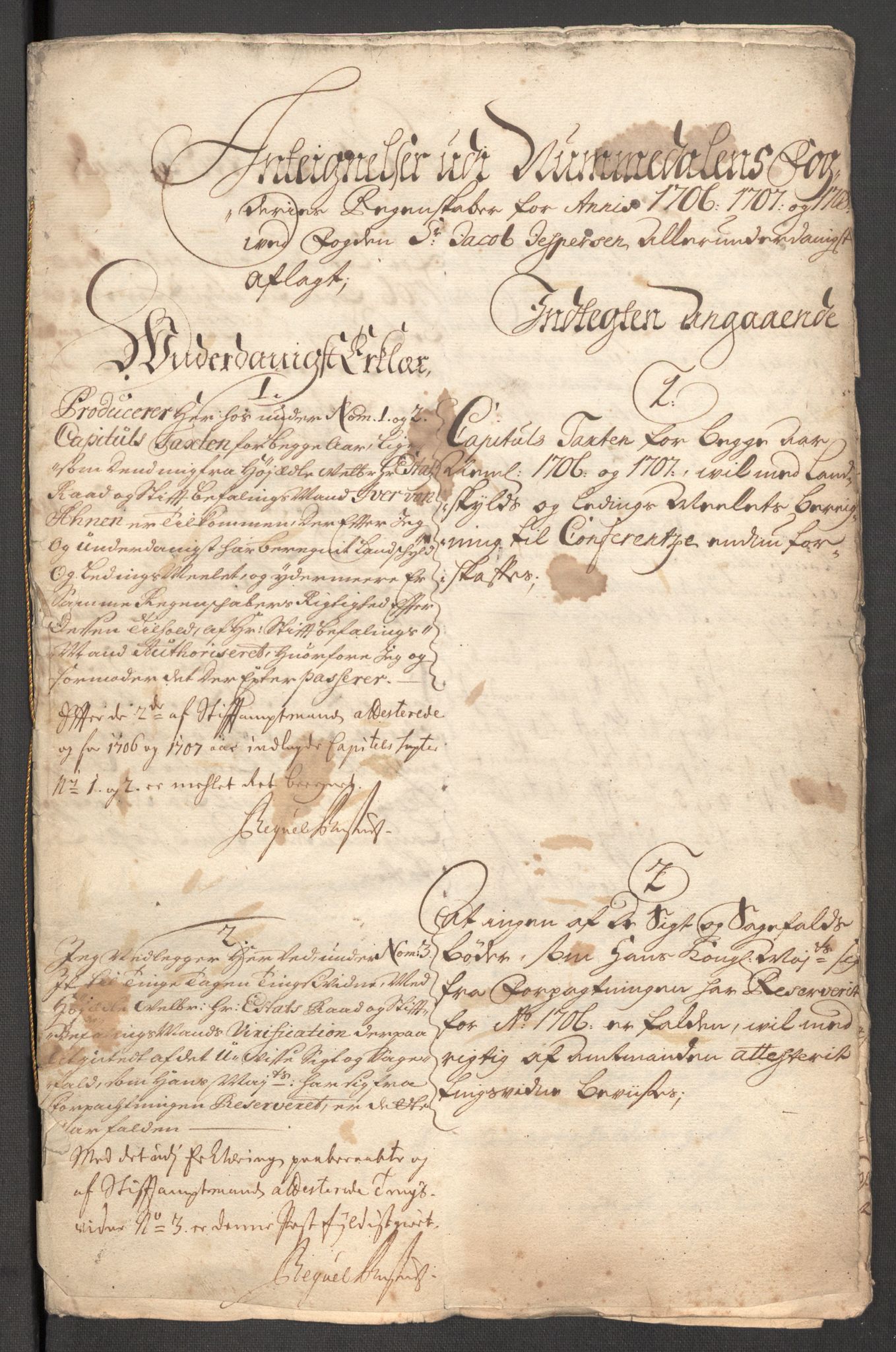 Rentekammeret inntil 1814, Reviderte regnskaper, Fogderegnskap, RA/EA-4092/R64/L4430: Fogderegnskap Namdal, 1707-1708, s. 441