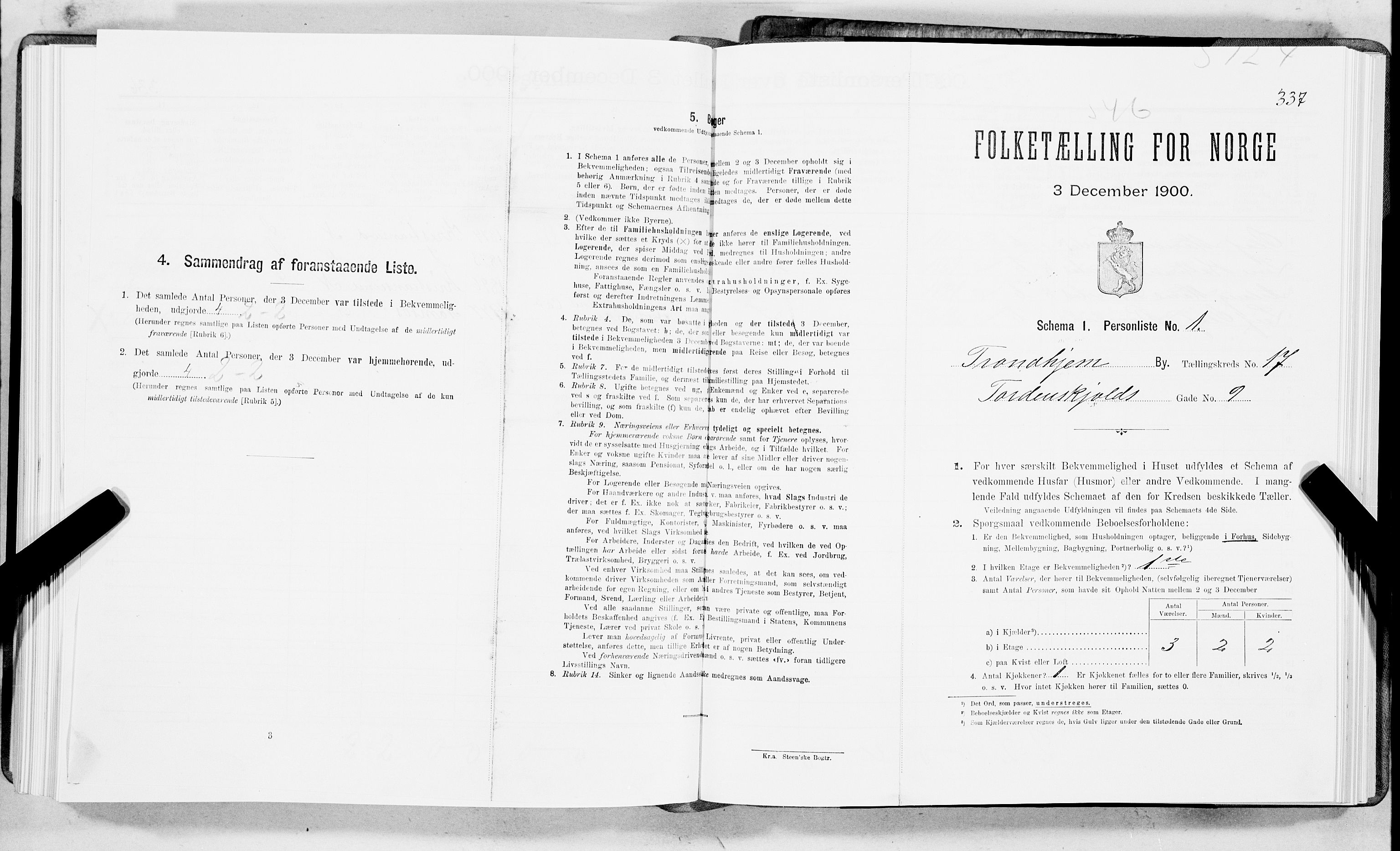 SAT, Folketelling 1900 for 1601 Trondheim kjøpstad, 1900, s. 2876