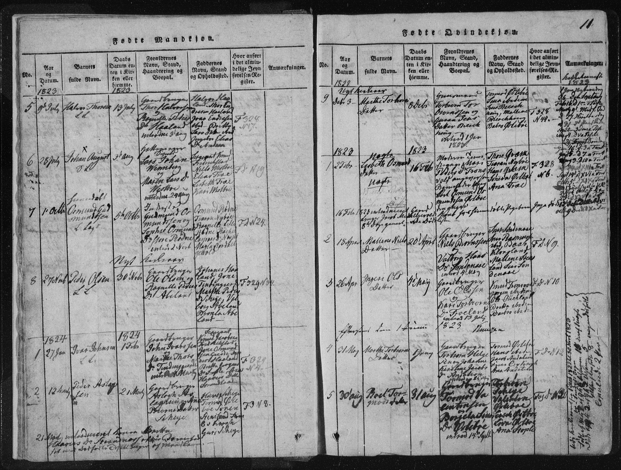Vikedal sokneprestkontor, AV/SAST-A-101840/01/IV: Ministerialbok nr. A 4, 1816-1850, s. 11