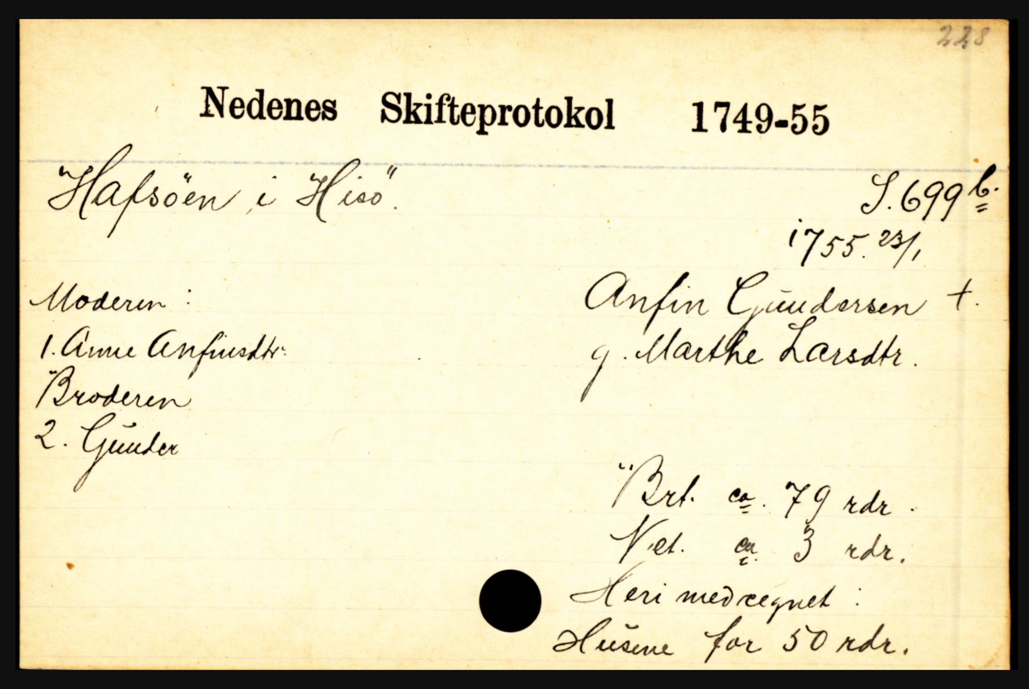 Nedenes sorenskriveri før 1824, AV/SAK-1221-0007/H, s. 10793