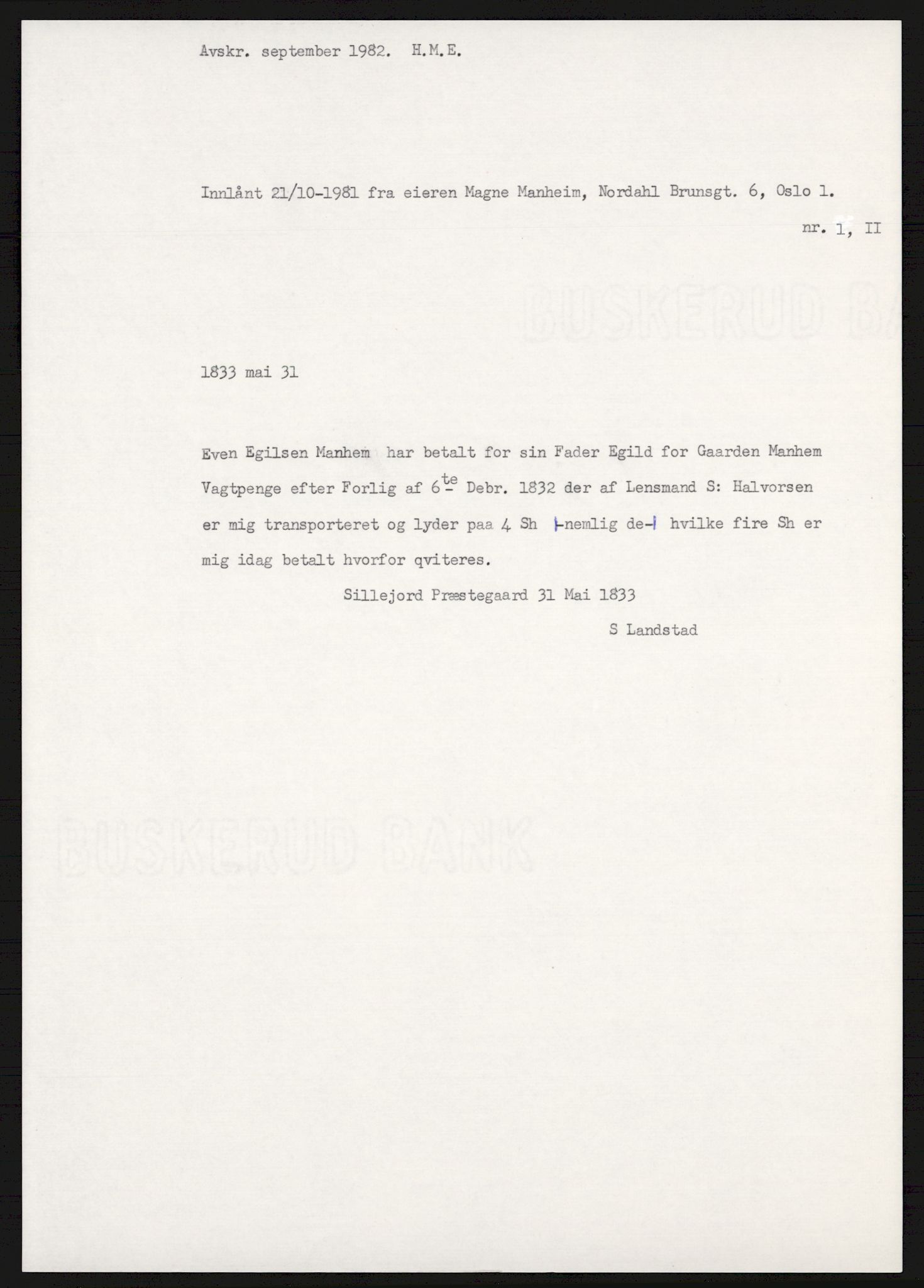 Samlinger til kildeutgivelse, Amerikabrevene, AV/RA-EA-4057/F/L0024: Innlån fra Telemark: Gunleiksrud - Willard, 1838-1914, s. 116