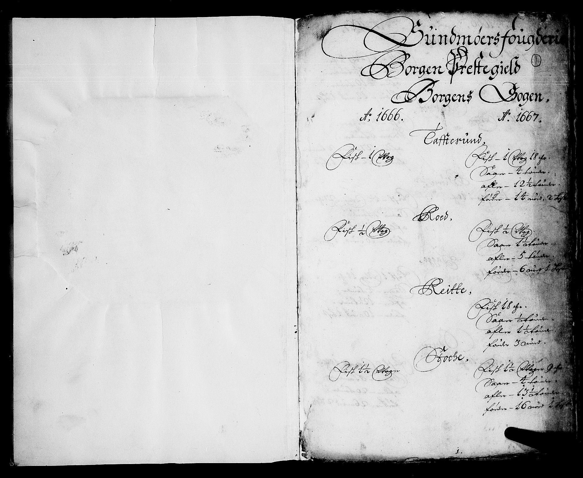 Rentekammeret inntil 1814, Realistisk ordnet avdeling, RA/EA-4070/N/Nb/Nba/L0046: Sunnmøre fogderi, 1666-1667, s. 1
