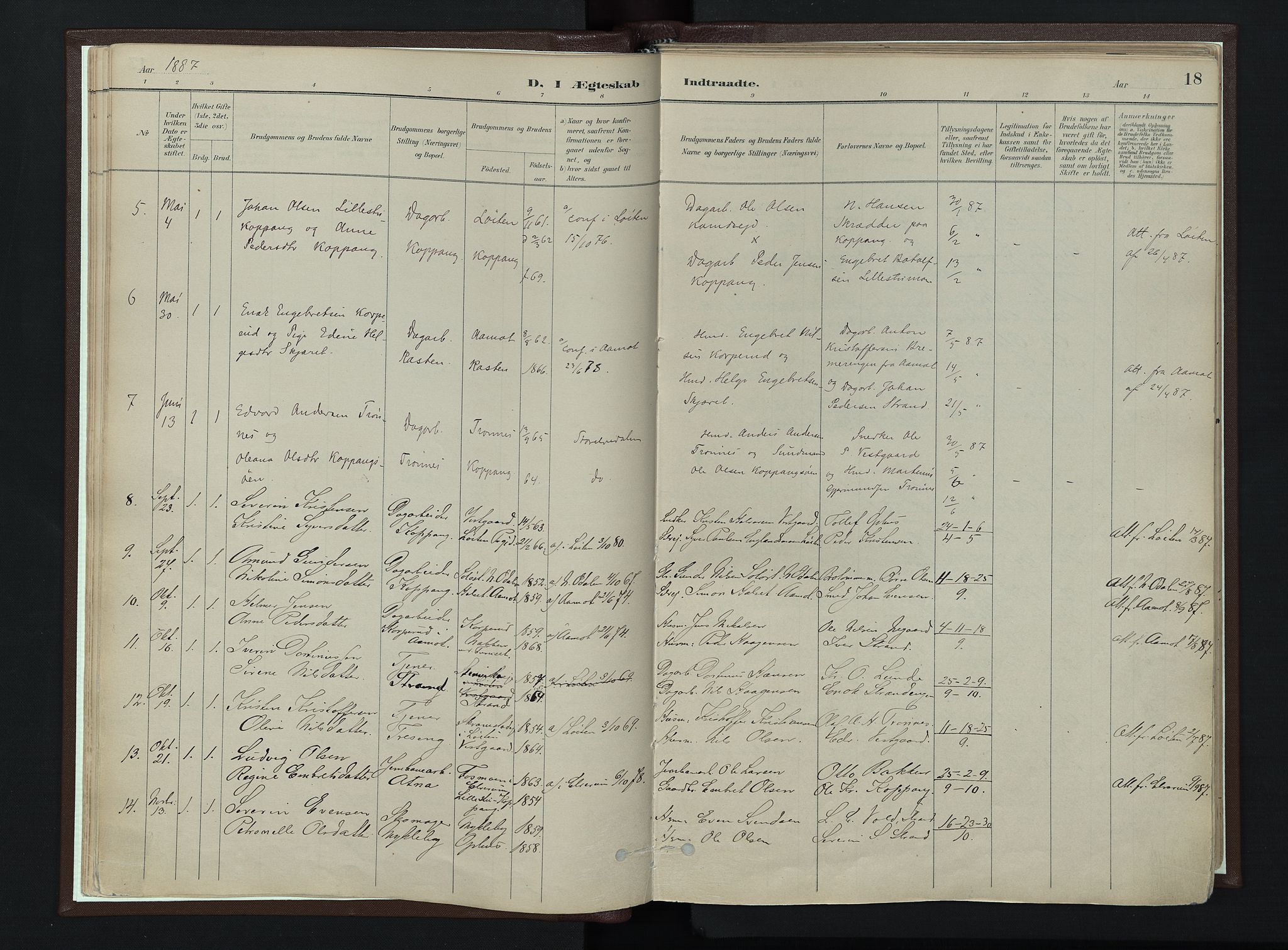 Stor-Elvdal prestekontor, AV/SAH-PREST-052/H/Ha/Haa/L0003: Ministerialbok nr. 3, 1882-1901, s. 18