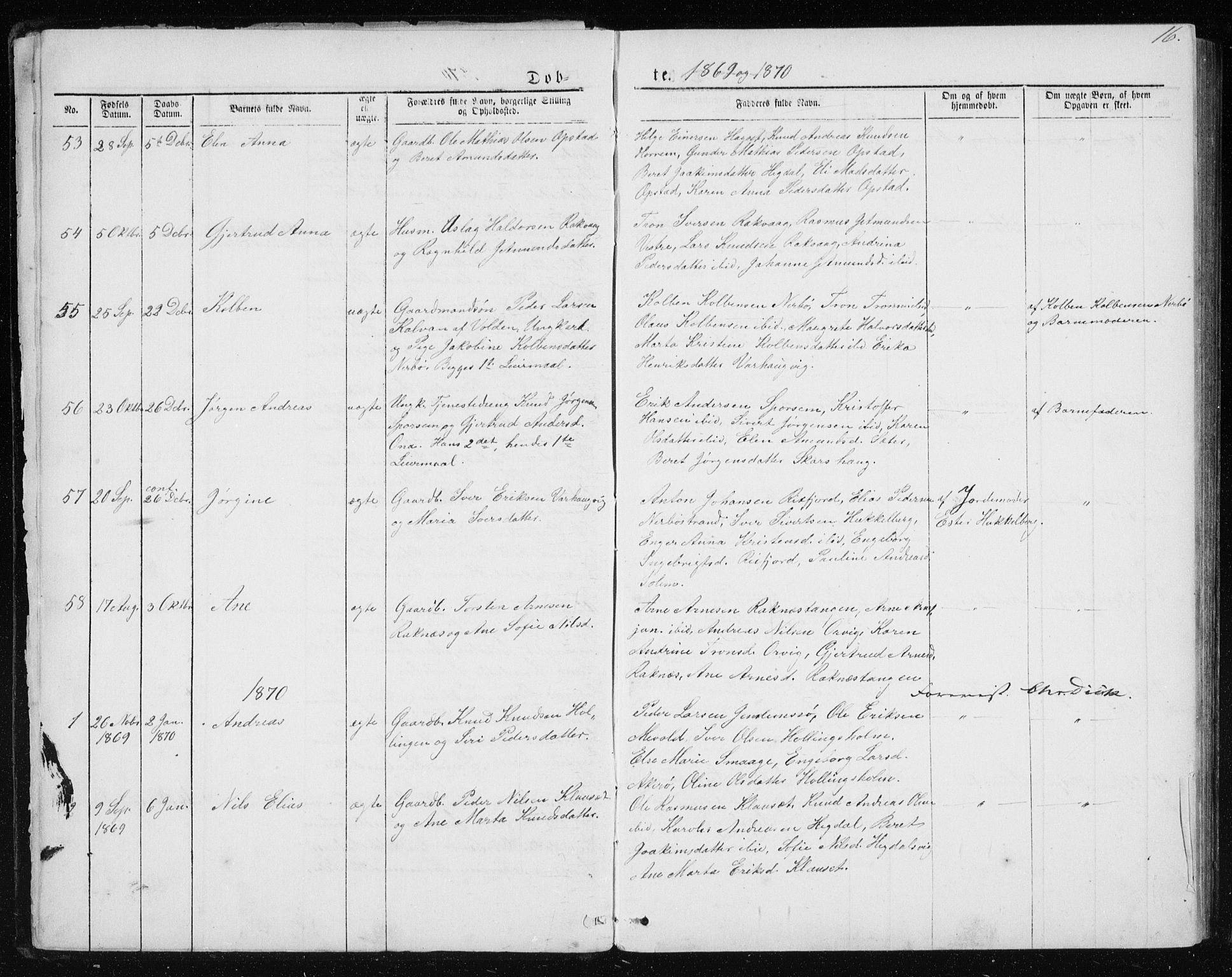 Ministerialprotokoller, klokkerbøker og fødselsregistre - Møre og Romsdal, SAT/A-1454/560/L0724: Klokkerbok nr. 560C01, 1867-1892, s. 16